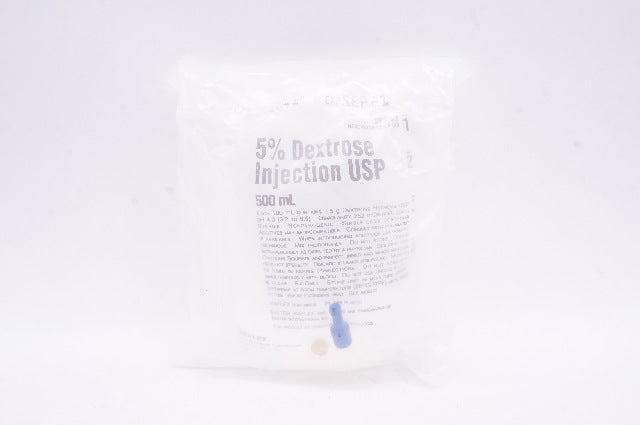 Baxter 2B0063 5% Dextrose Injection USP 500ml