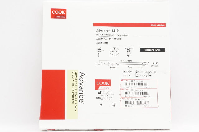 Cook Medical G50316 Advance 14LP Low Profile PTA Balloon Cath. 2mm x 8cm (x)