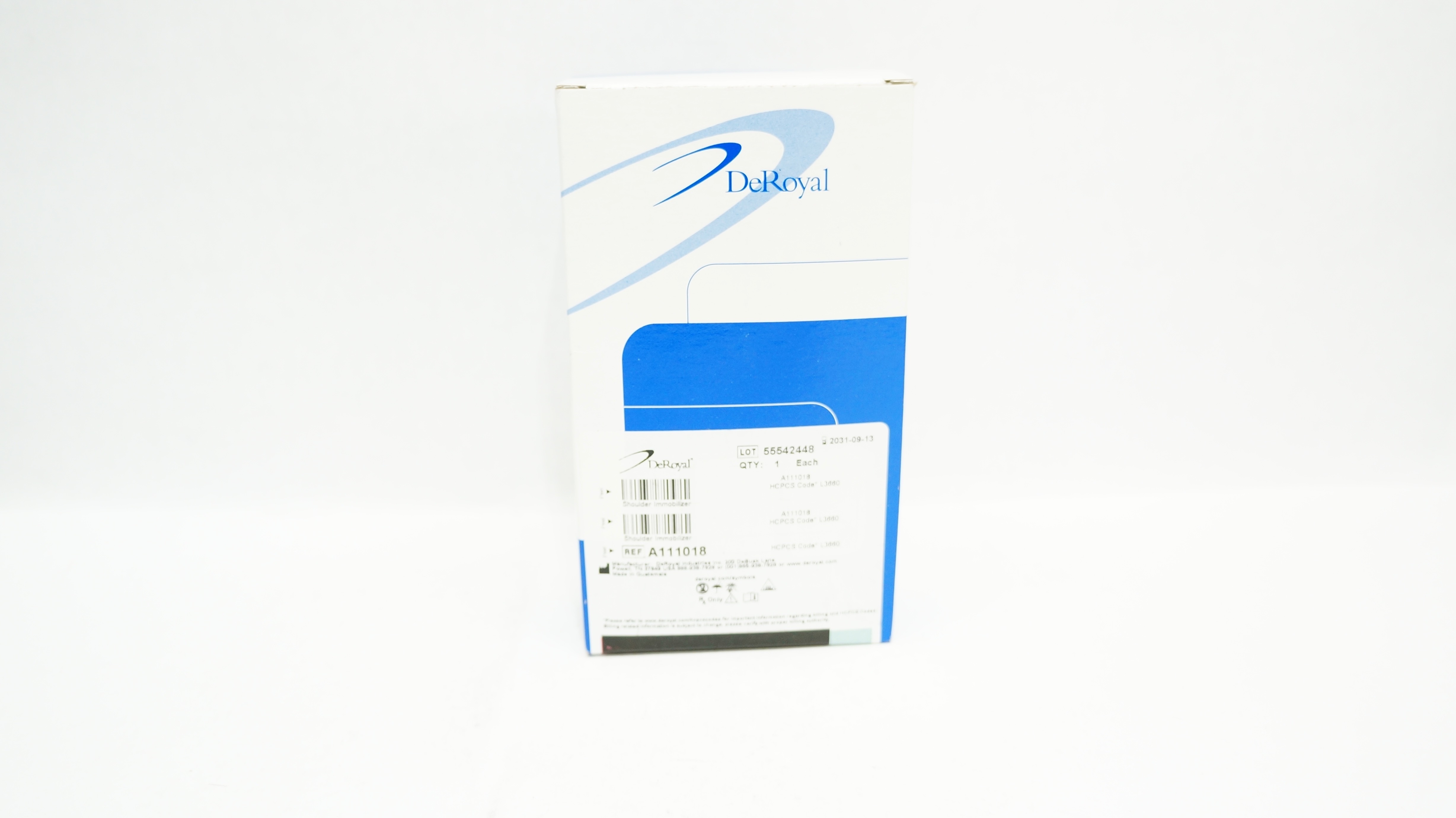 DeRoyal A111018 Shoulder Immobilizer w/Foam Waist Strap, X Large
