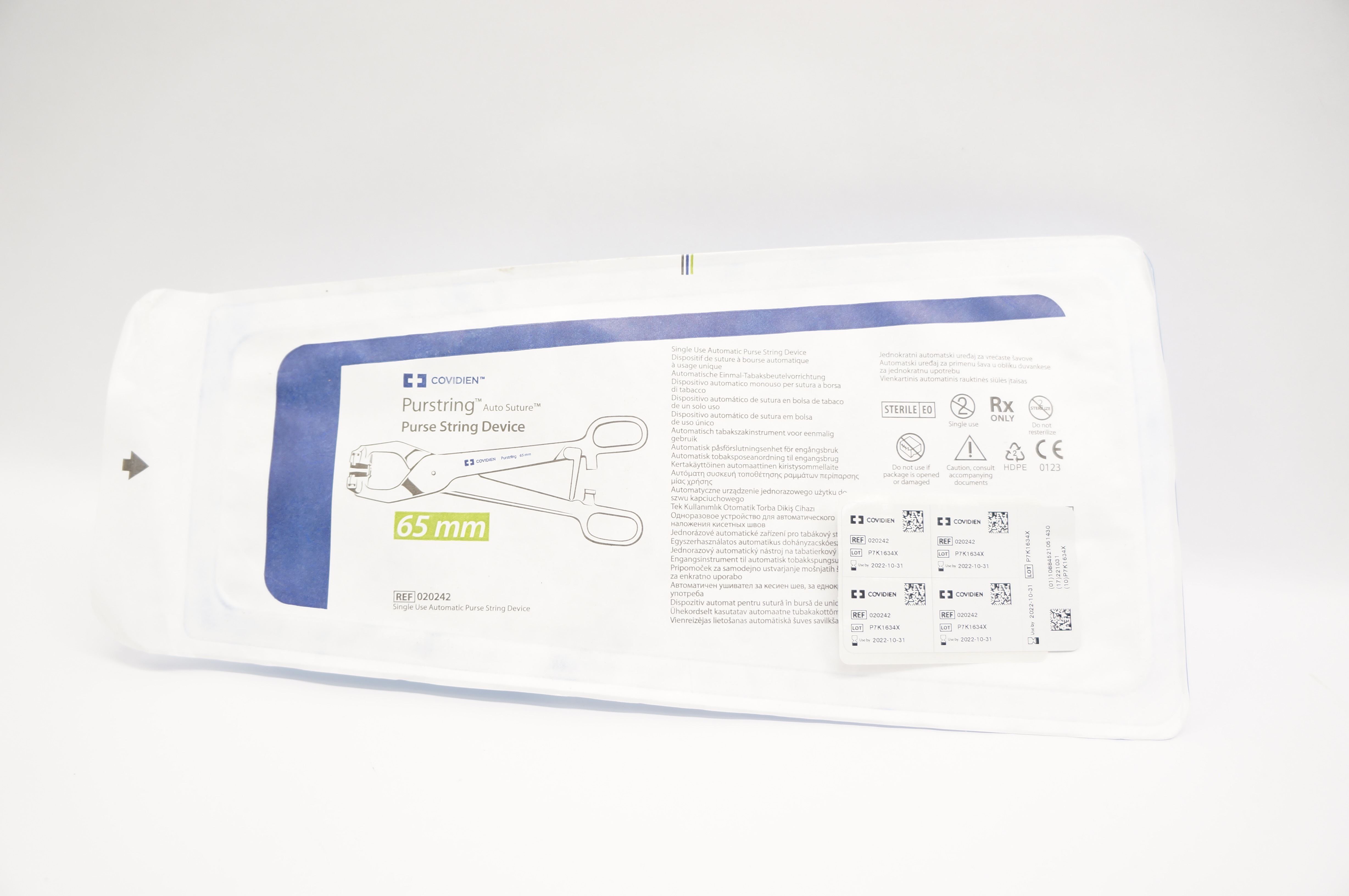 Covidien 020242 Single Use Purstring AutoSuture Purse String Device 65mm (x)