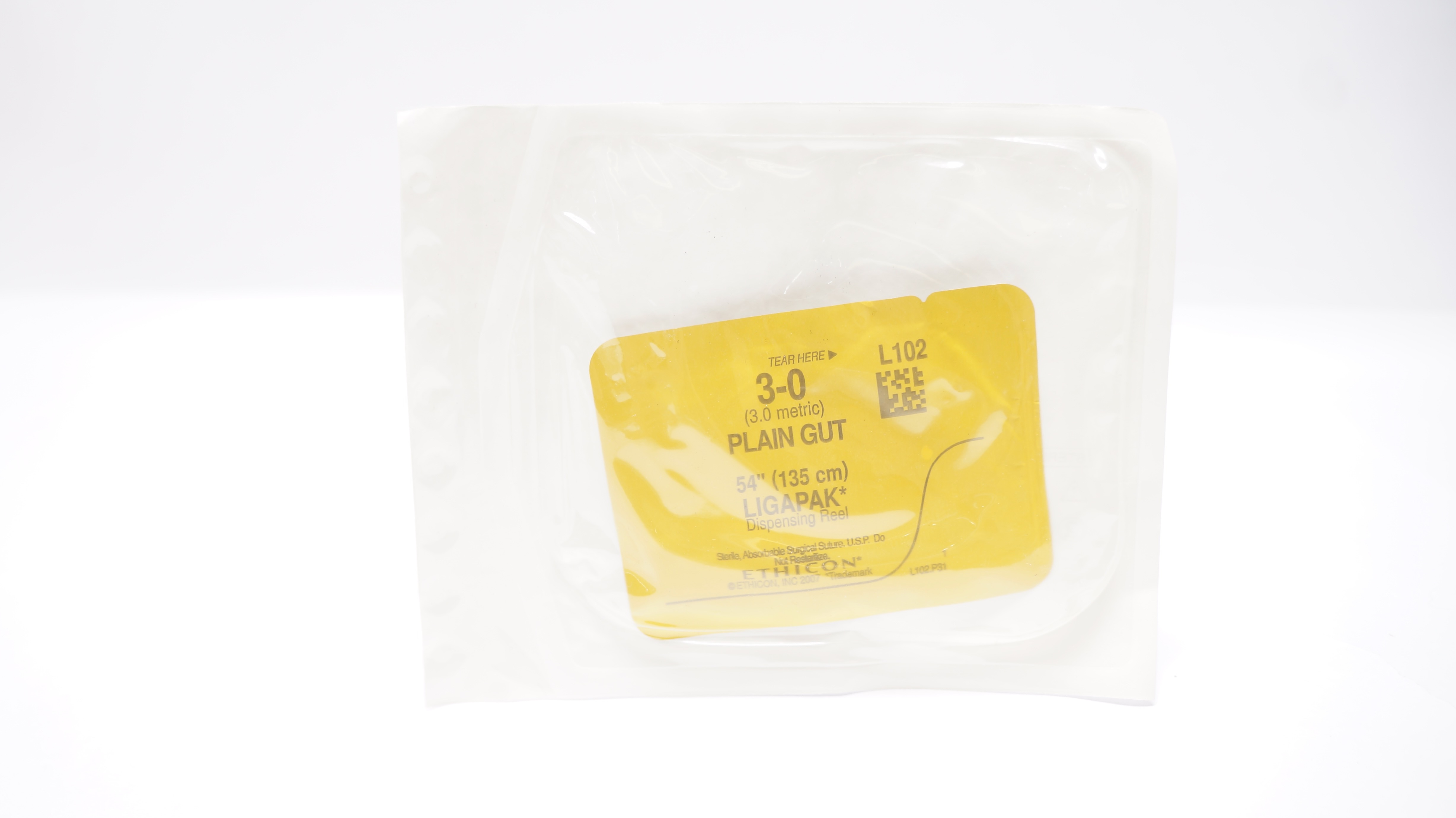Ethicon L102 3-0 Plain Gut LIGAPAK Dispensing Reel,  54inch (x)