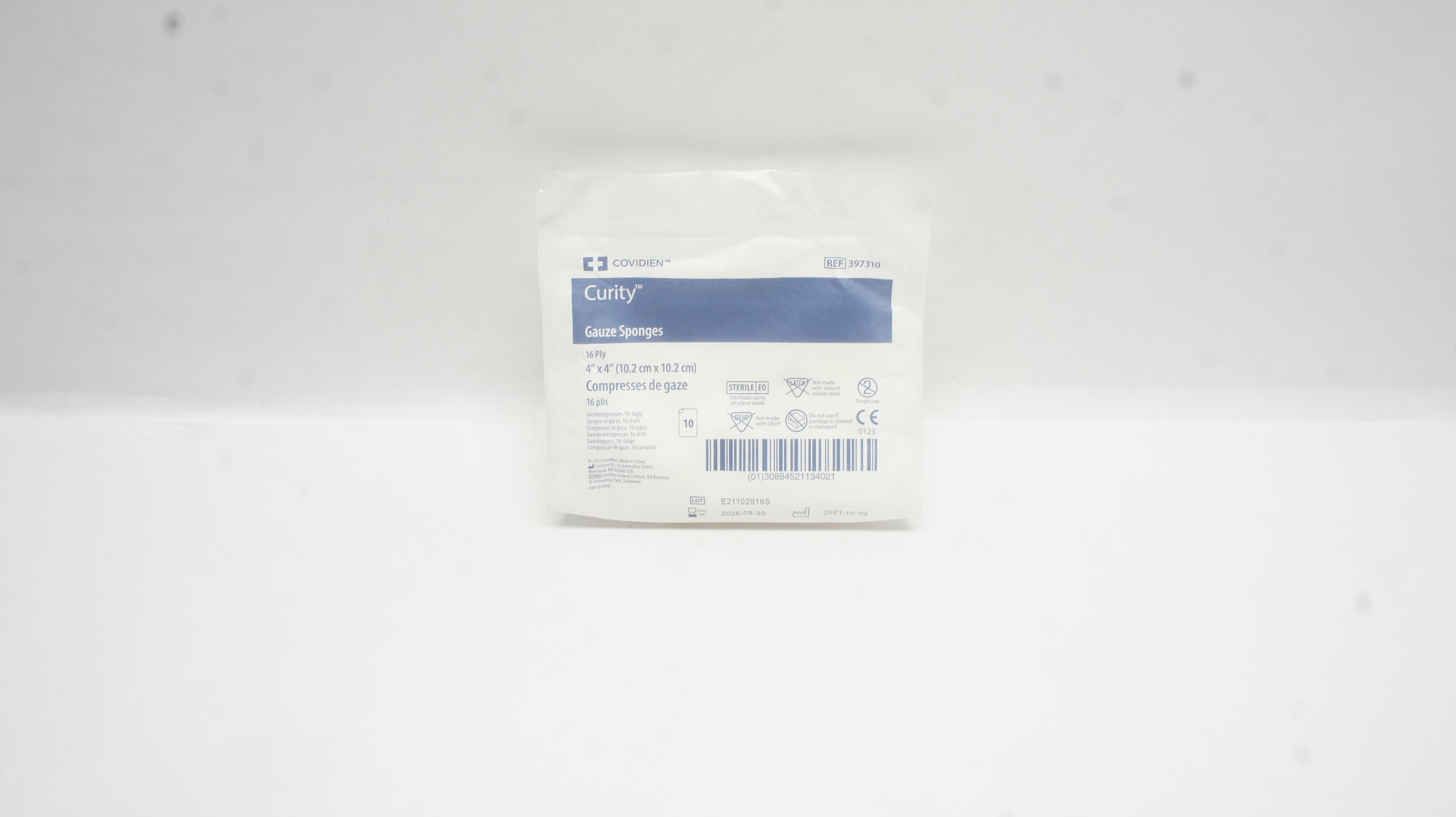 Covidien 397310 Curity Gauze Sponges 16Ply 4 x 4inch - Pack of 10