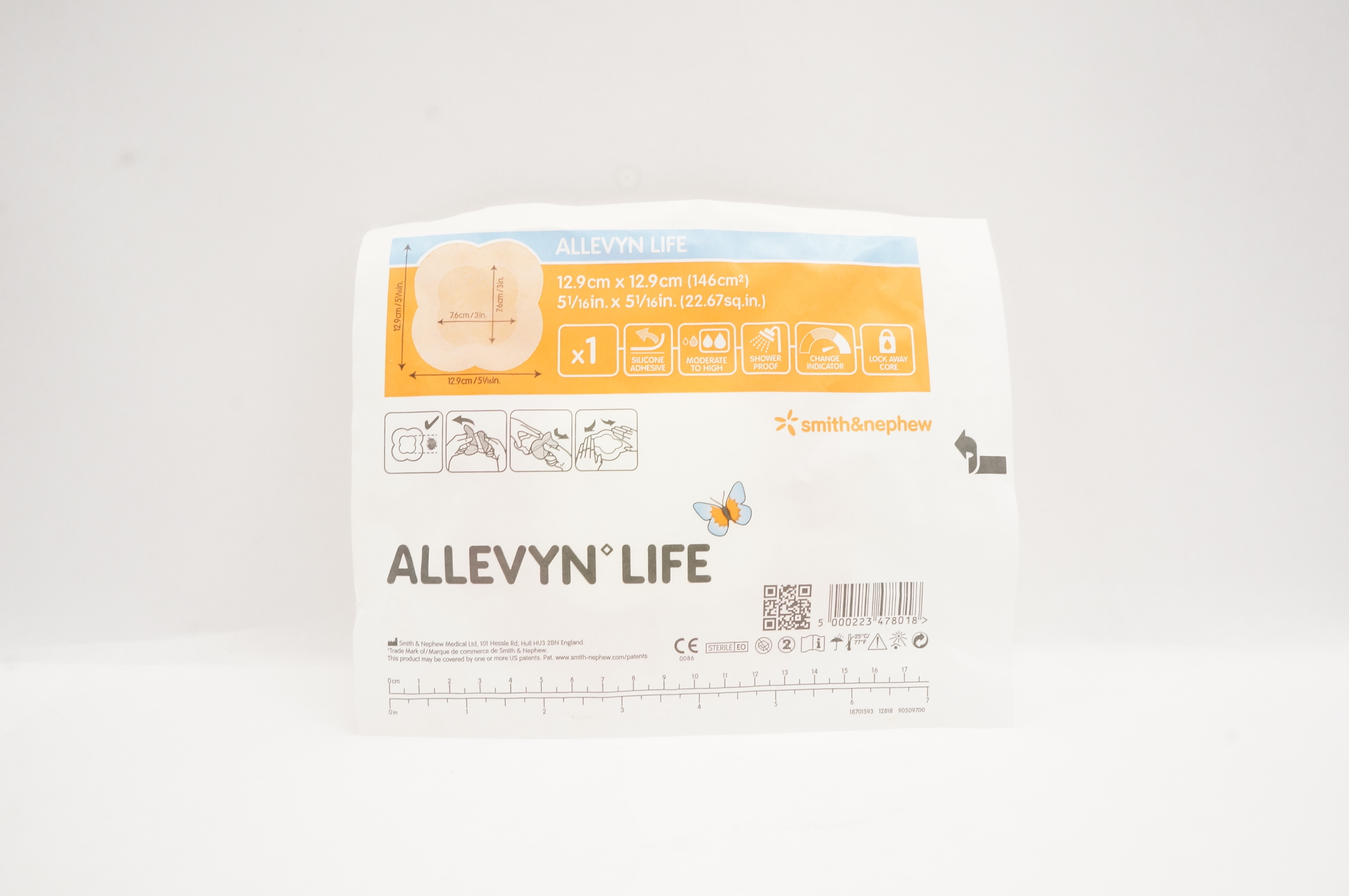 Smith&Nephew 66801068 ALLEVYN LIFE 5-1/16inch x 5-1/16inch