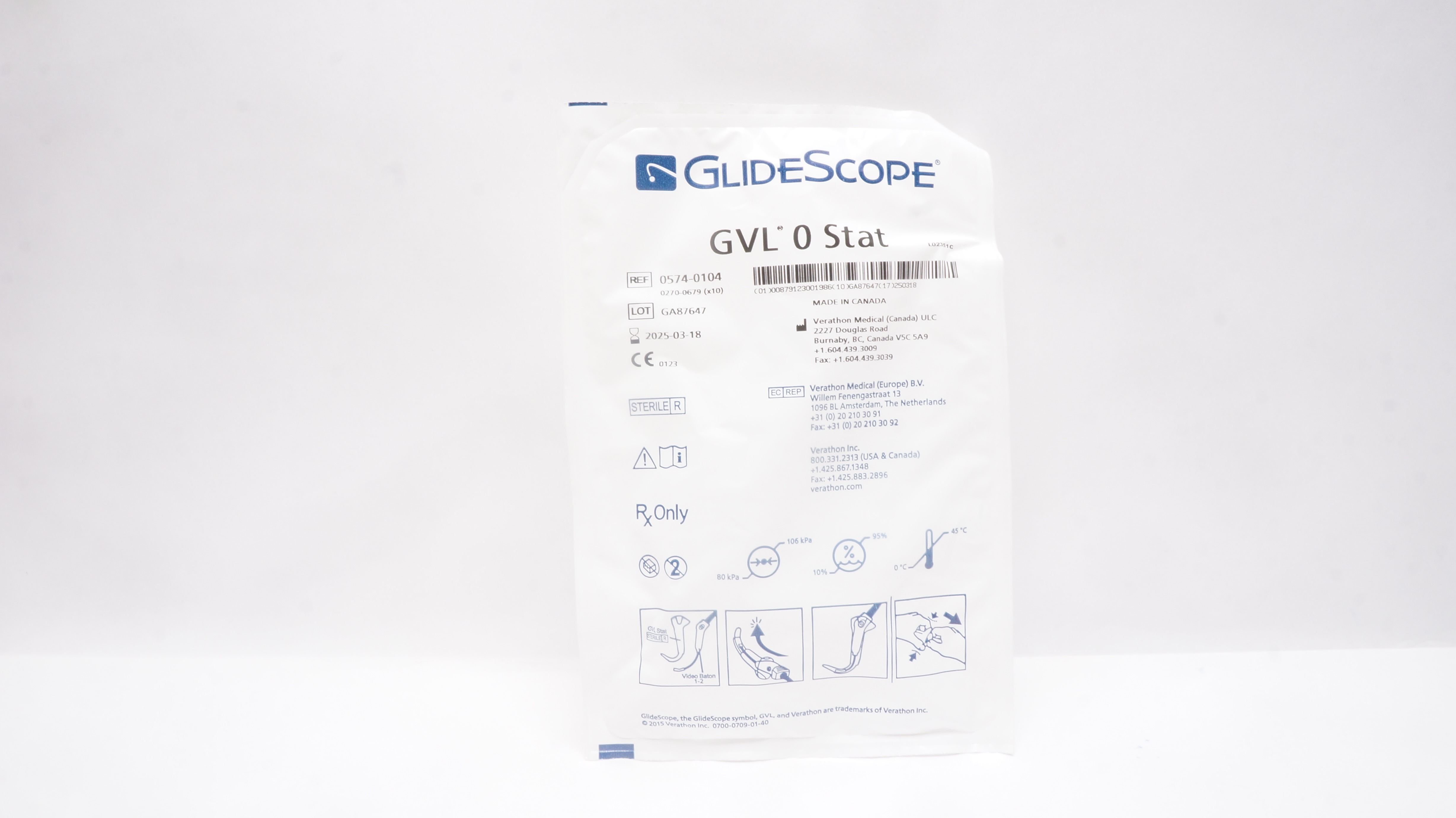 GlideScope 0574-0104 GVL 0 Stat