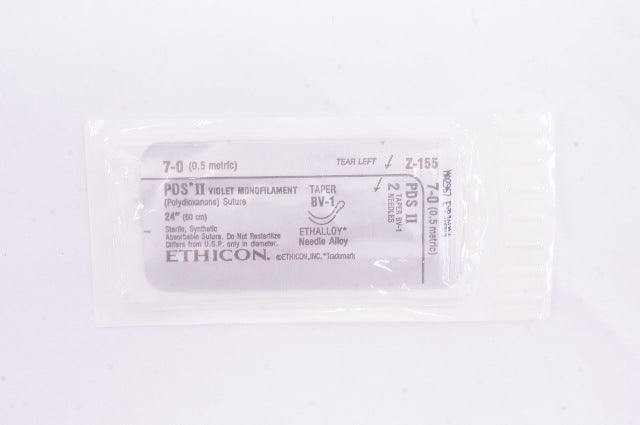 Ethicon Z-155 7-0 PDS II, BV-1, Taper, 24inch (x)