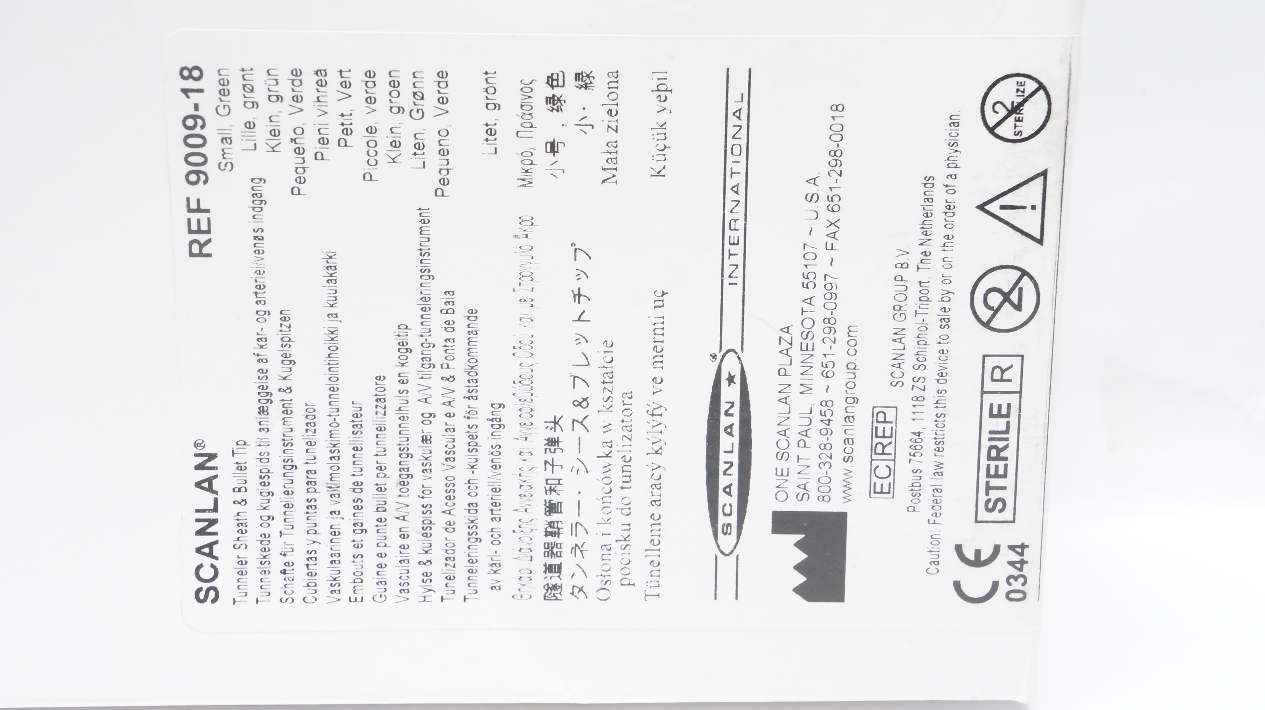 Scanlan 900918 Tunneler Sheath & Bullet Tip, Small Green