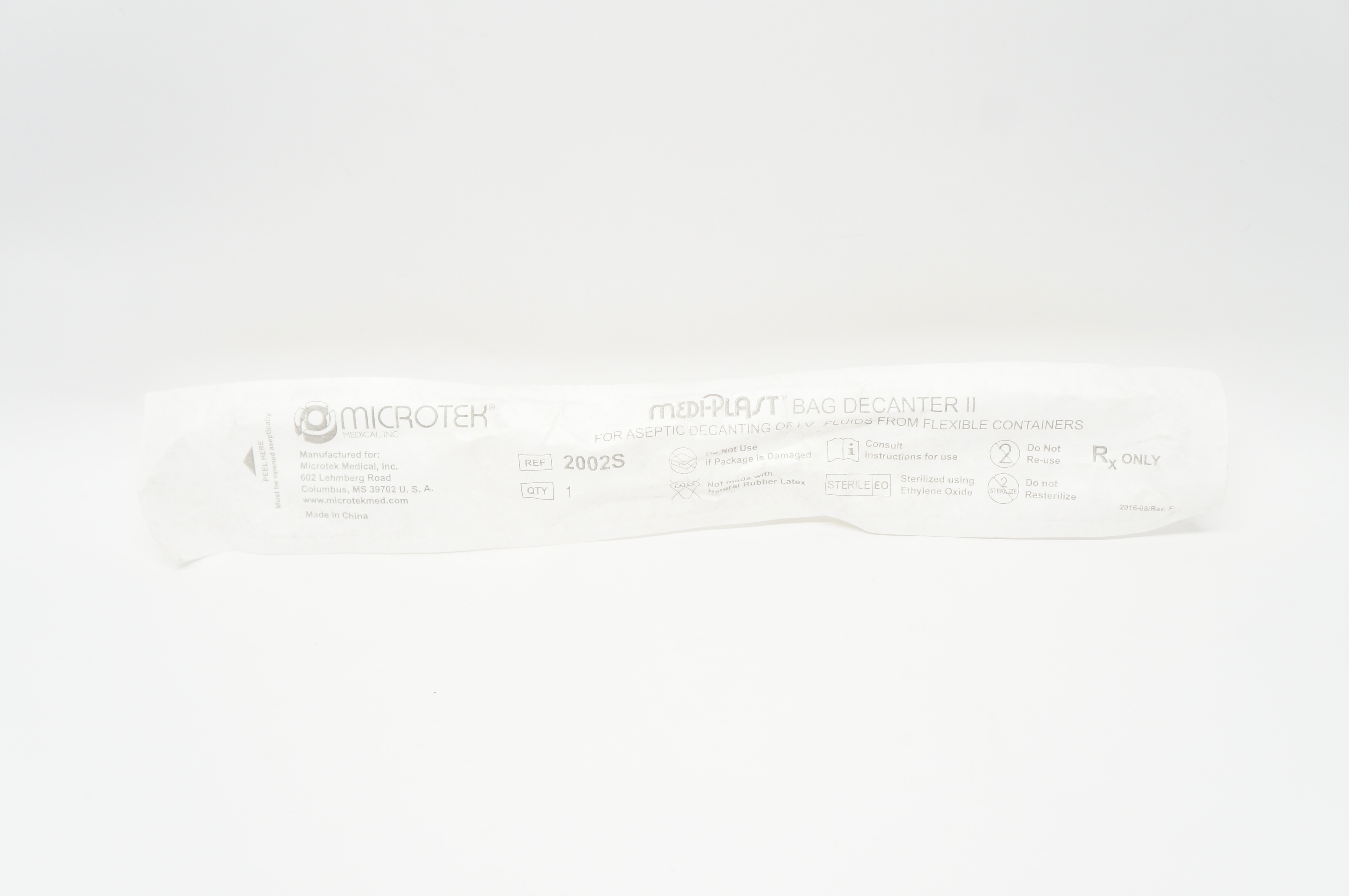 Microtek Medical 2002S MediPlast Bag Decanter II