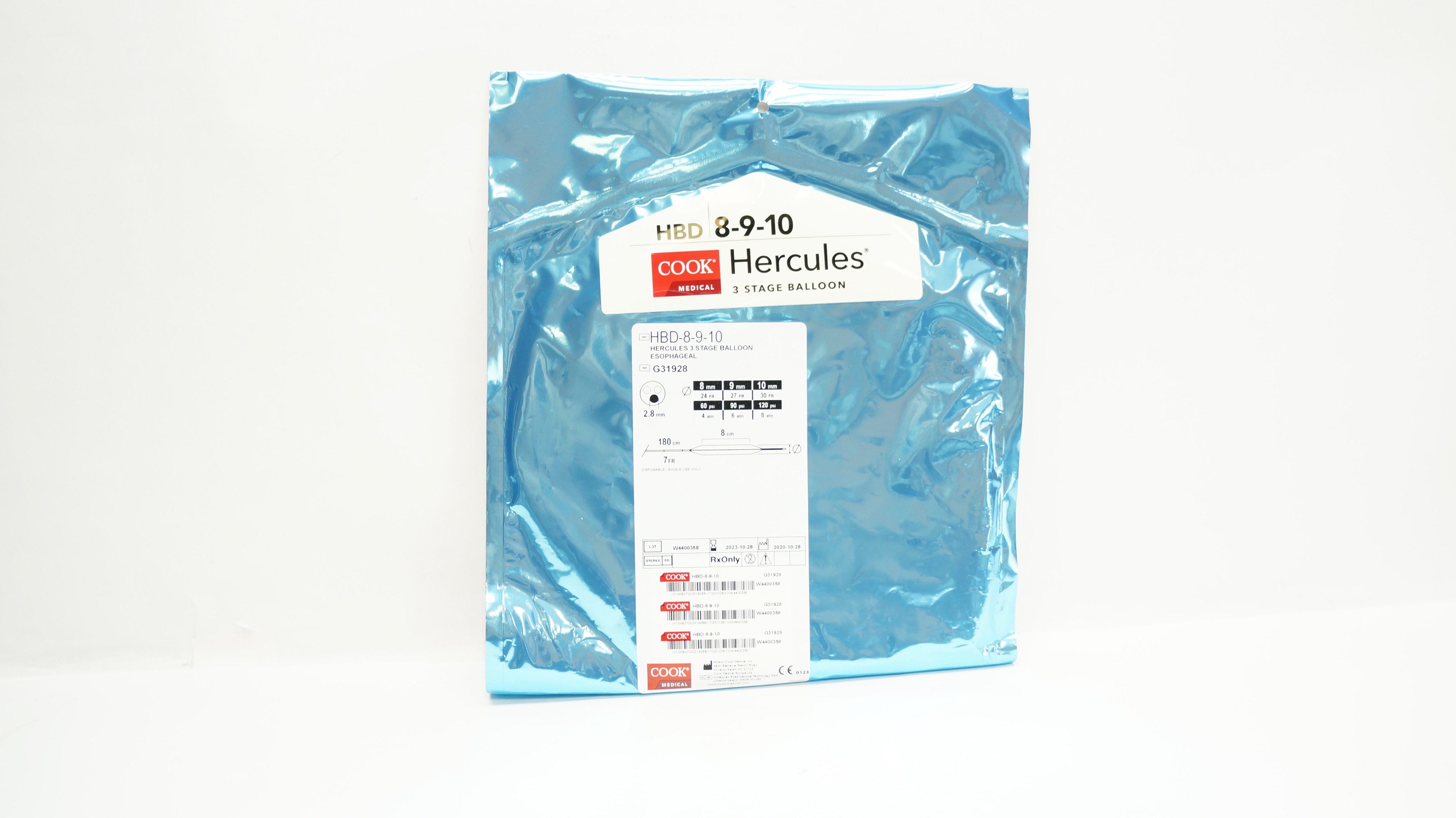 Cook Medical G31928 Hercules 3 Stage Esophageal Balloon 7Fr x 180cm x 8cm
