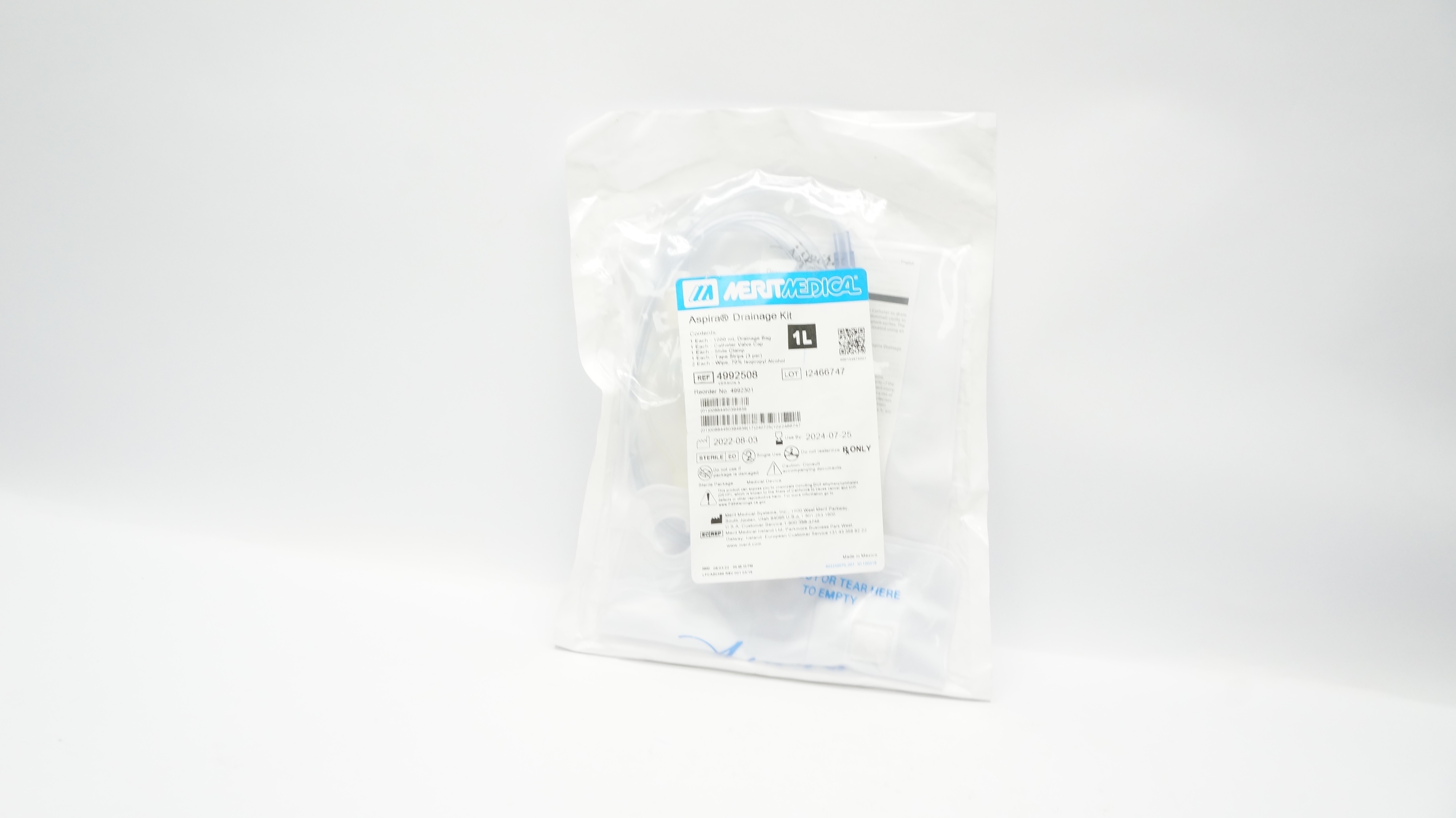 Merit Medical 4992508 Aspira Pleural Drainage Kit 1L (x)