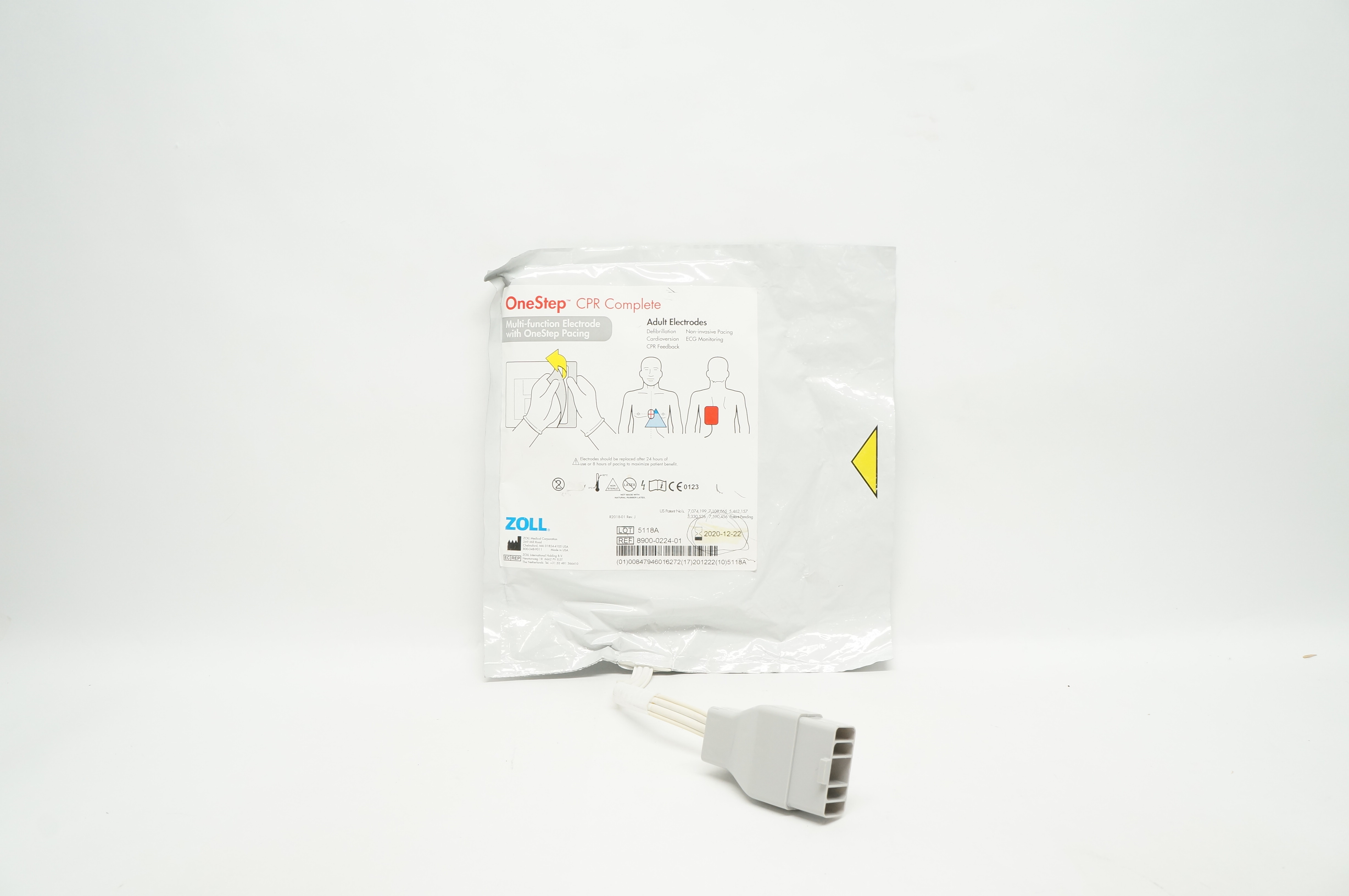 thumbnail image 2 of Zoll ONESTEP CPR Padz Multi-Function Electrodes 8900-000405-01 (Sealed, Exp 07/2025) 2 of 4