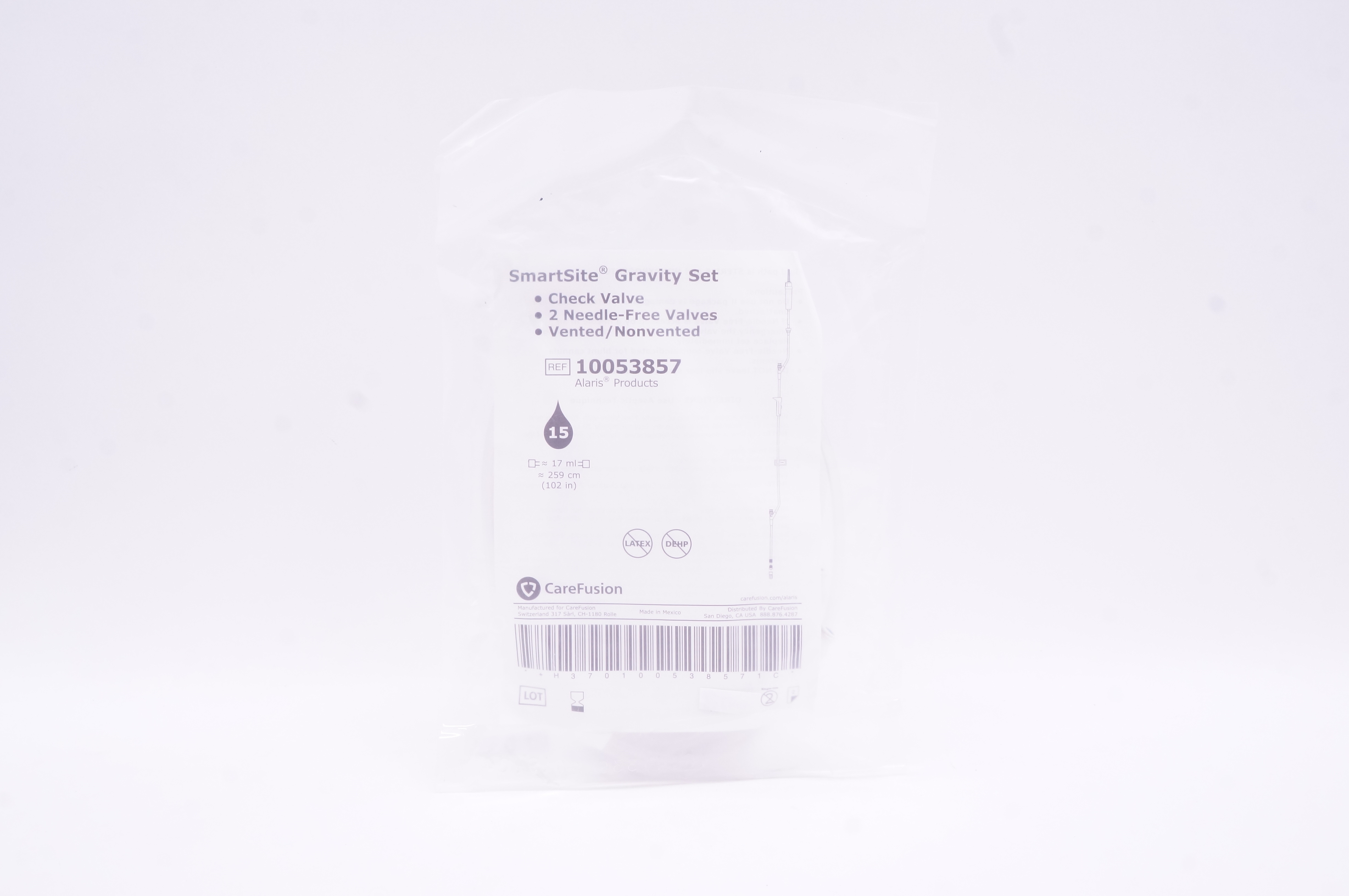 CareFusion 10053857 SmartSite Gravity Set 15 17ml 102inch (x)
