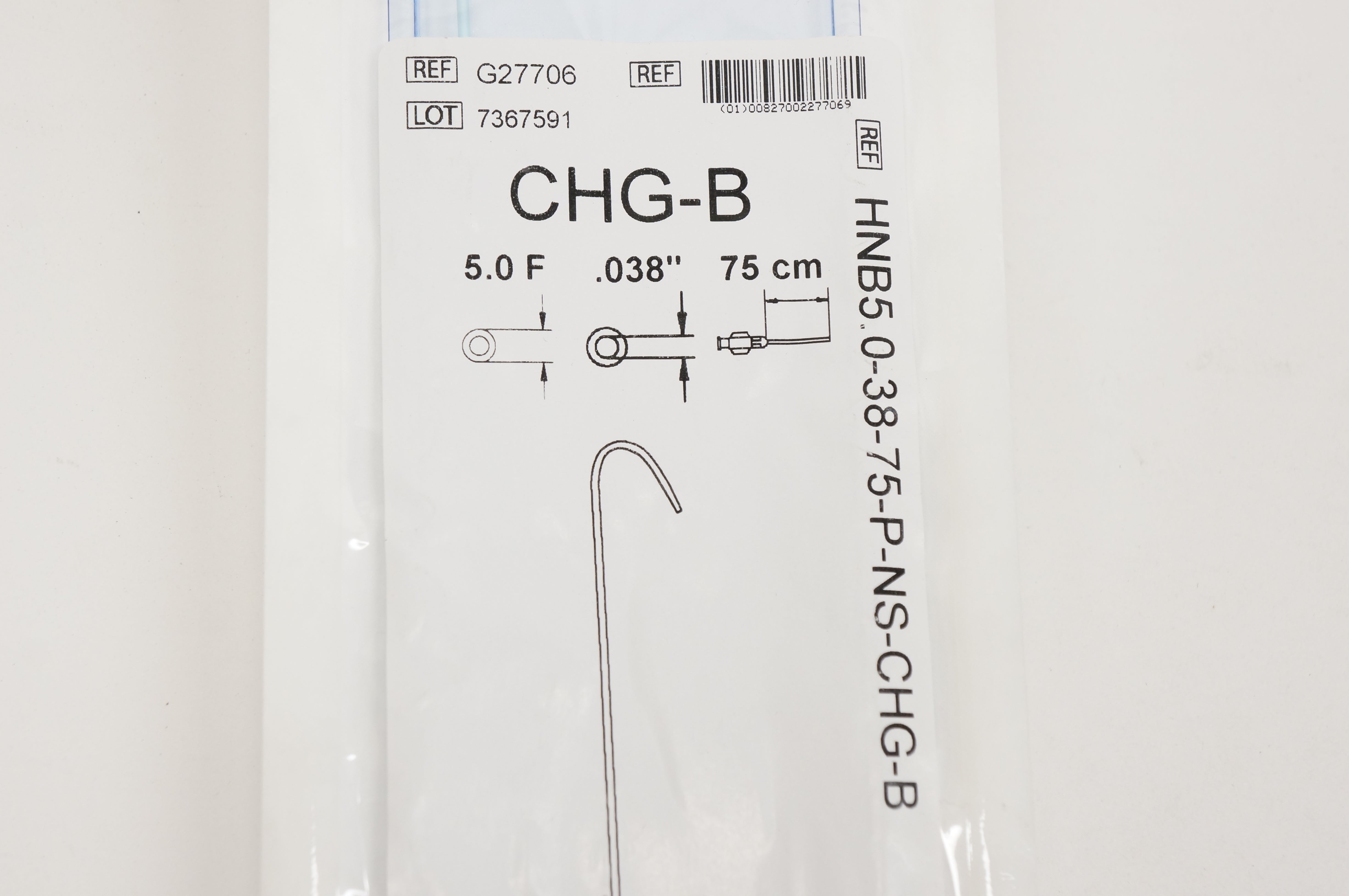 Cook Medical G27706 Torcon NB Advantage Cath. 5.0F x 0.038inch x 75cm (x)