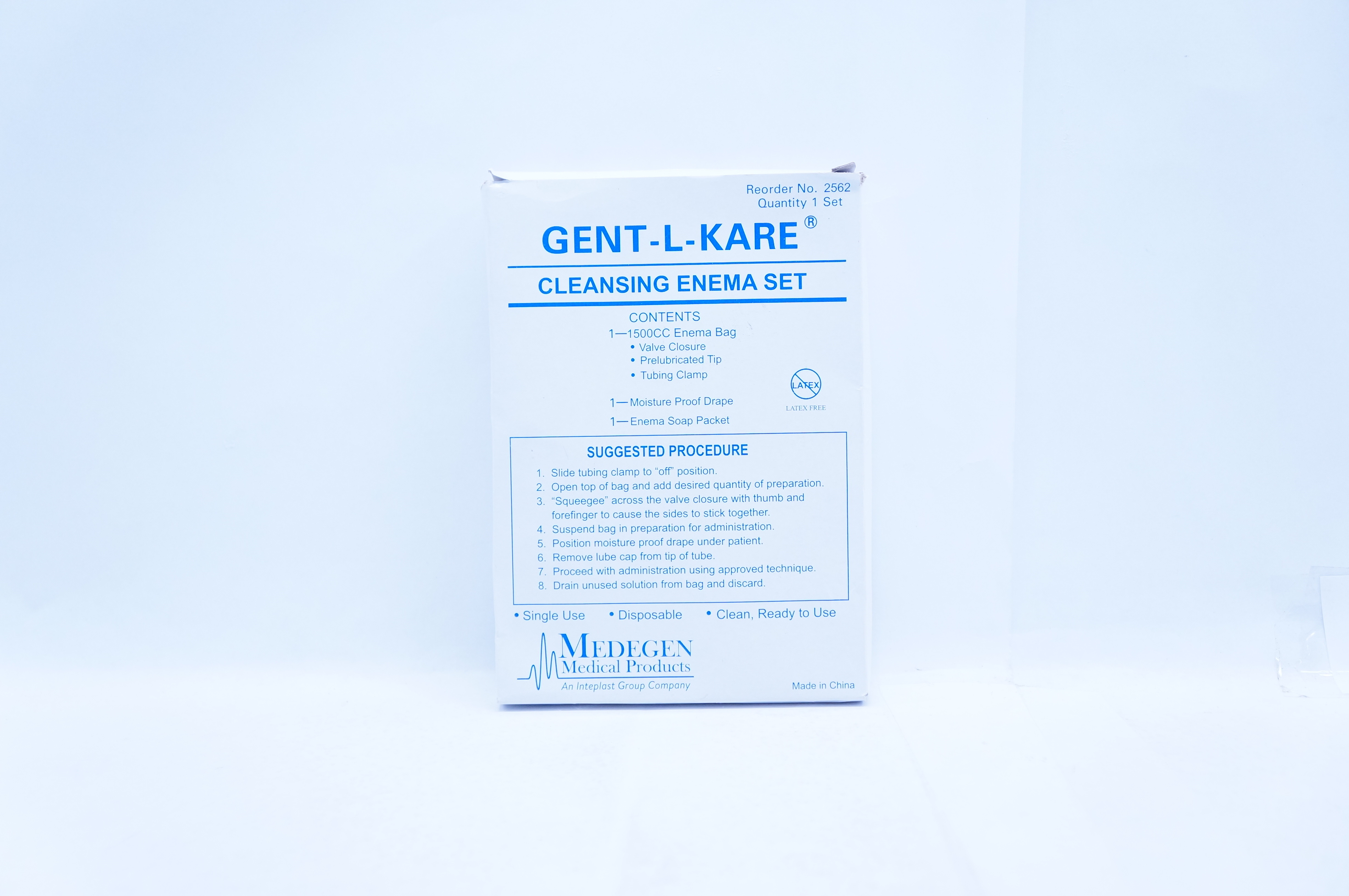 Medegen 2562 GENT-L-KARE Cleansing Enema Set