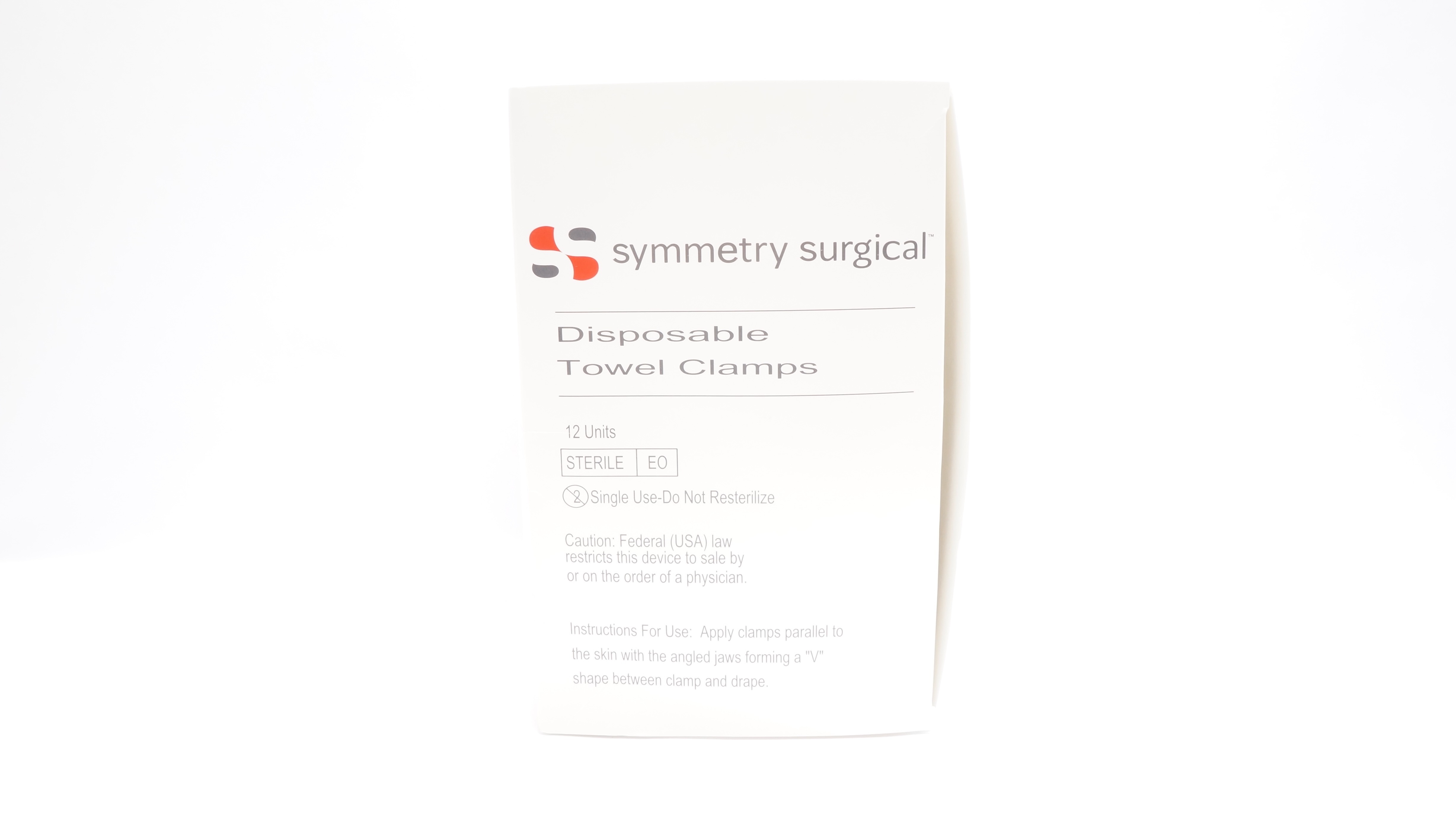 Symmetry 19-4137 Disposable Towel Clamps - Box of 12