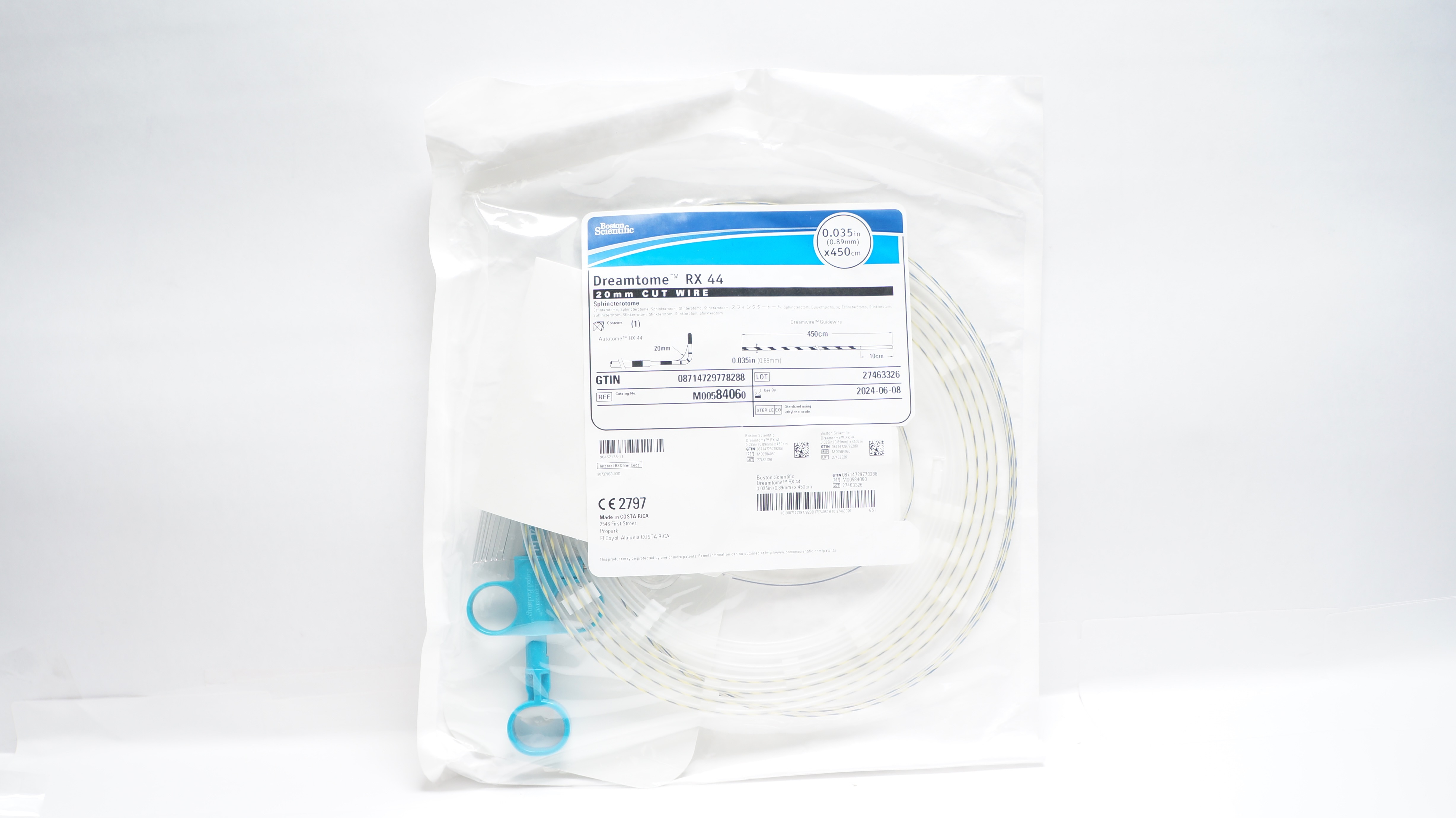 Boston Scientific M00584060 Dreamtome RX44 Sphincterotome 0.035inch x 450cm