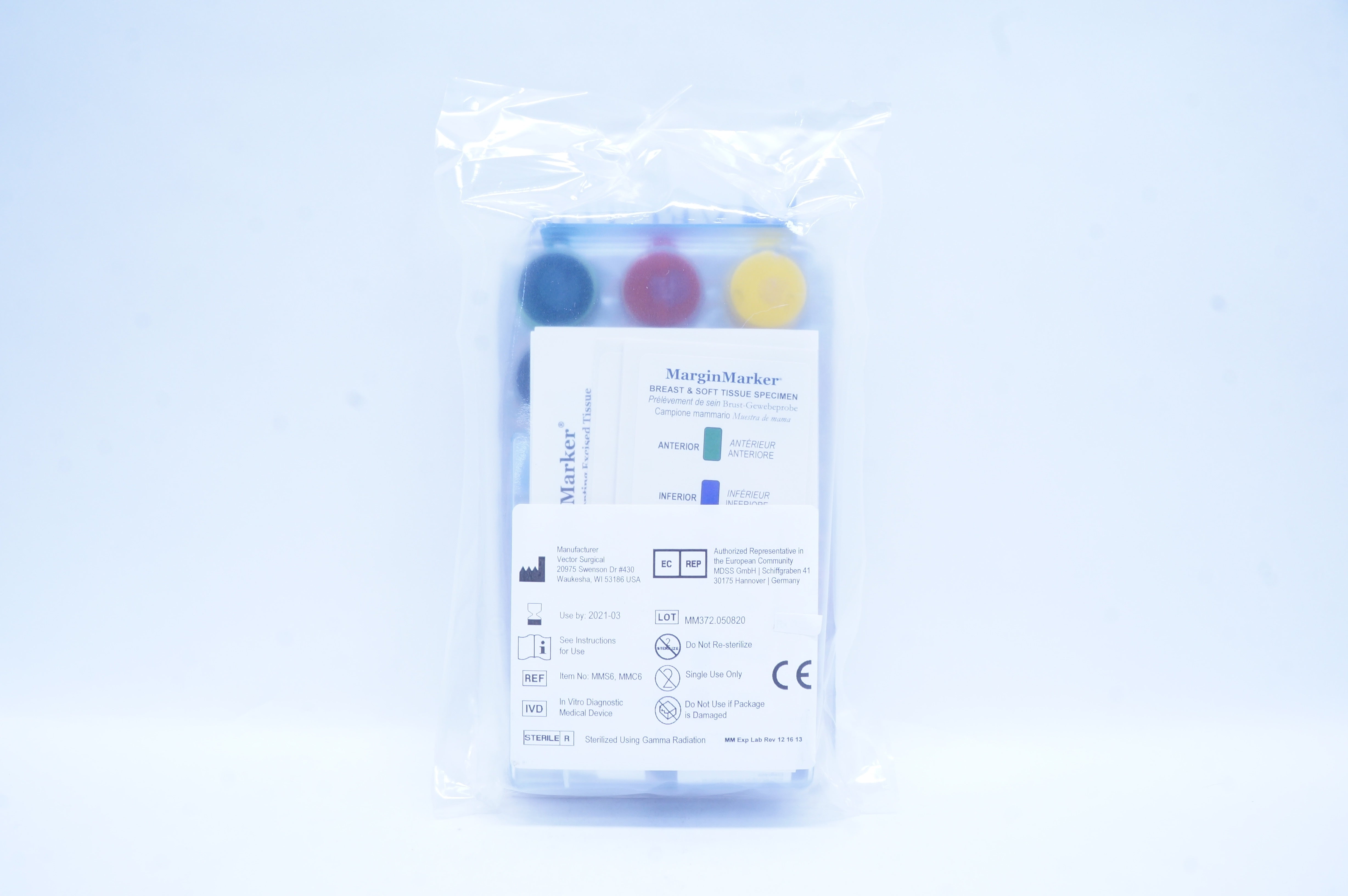 Vector Surgical MMS6, MMC6 MarginMarker Six Color Ink Kit For Tissue ...