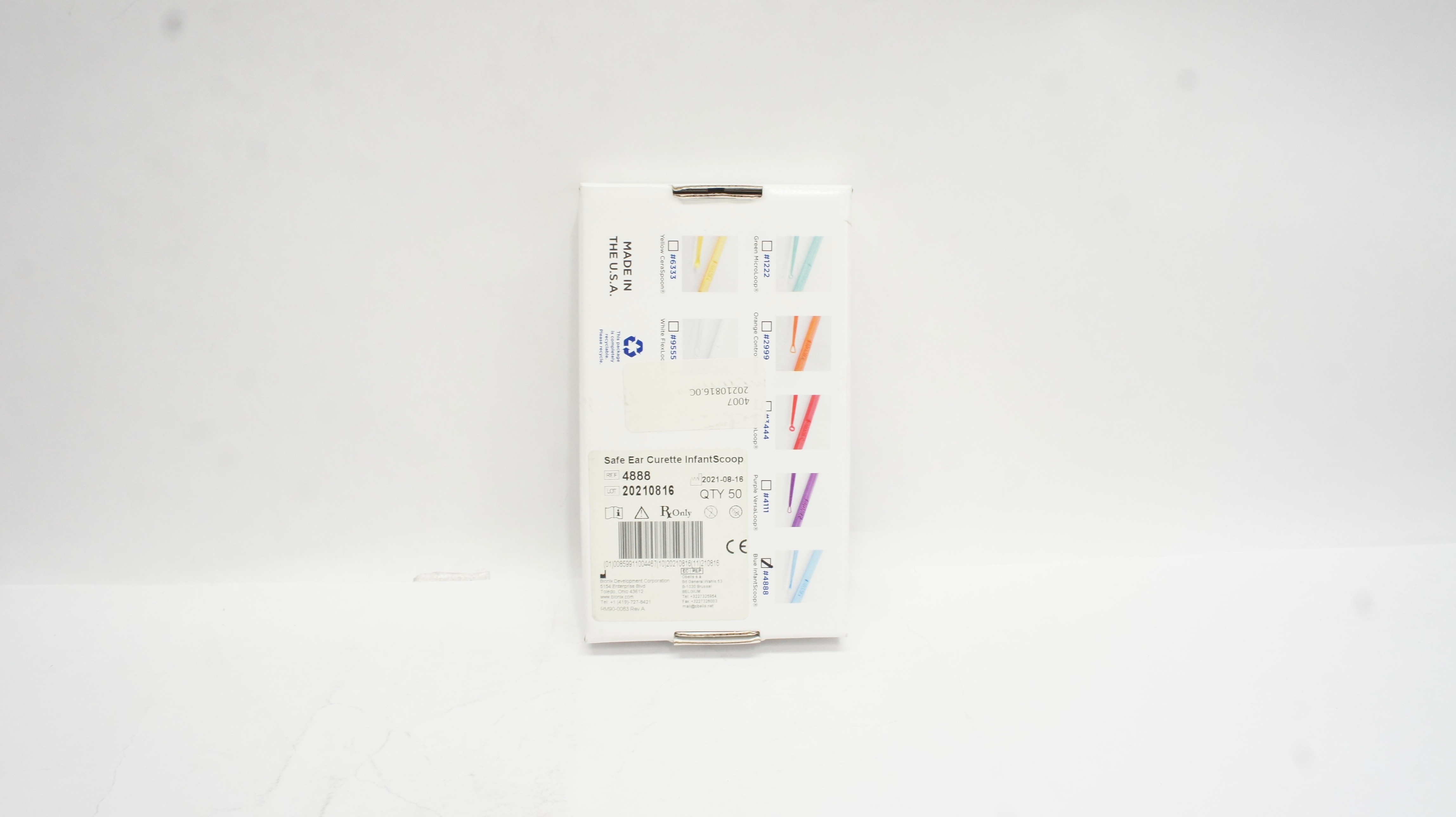 Bionix 4888 Safe Ear Curettes InfantScoop Box of 50