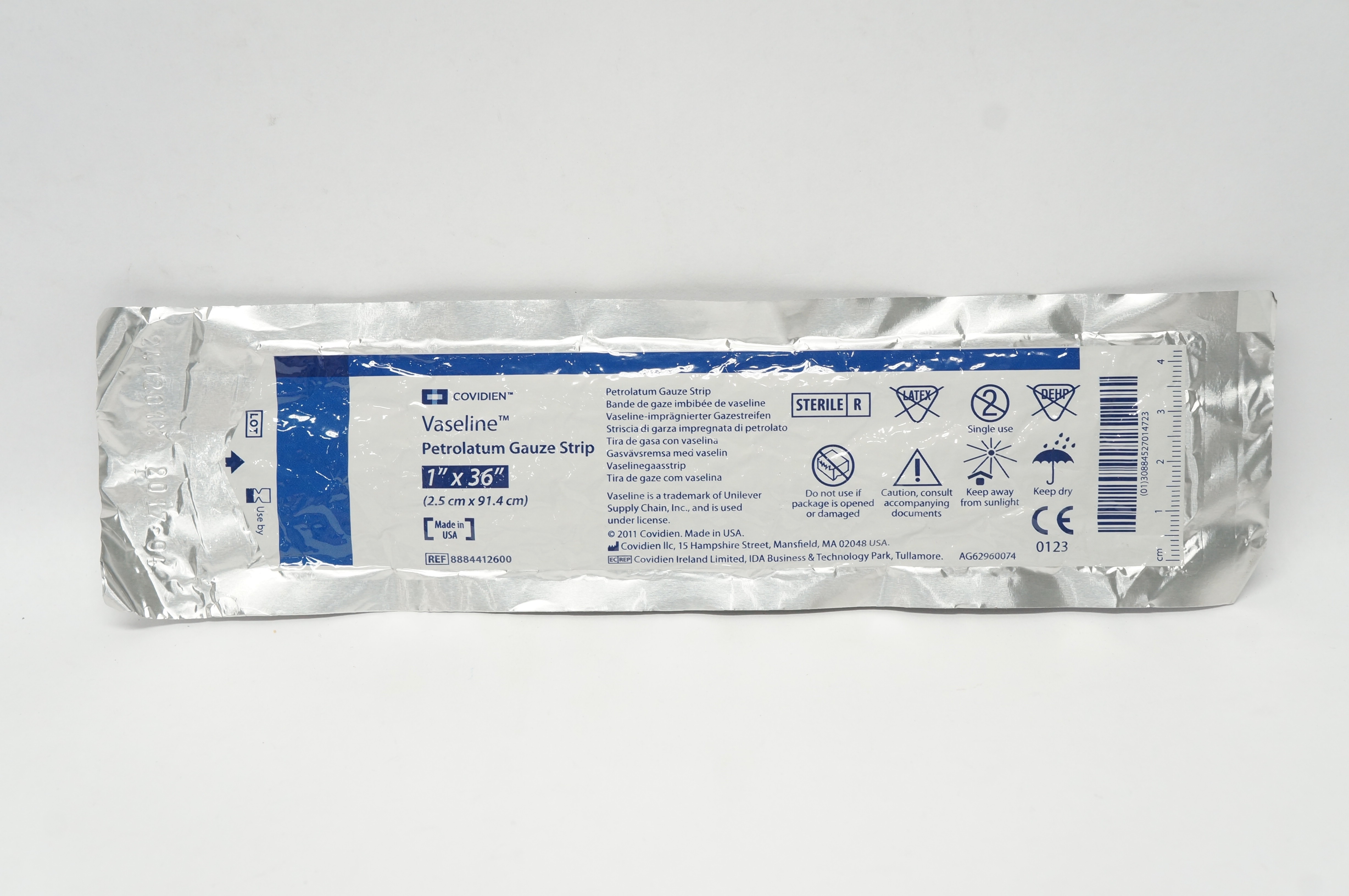Covidien 8884412600 Vaseline Petrolatum Gauze Strip 1inch x 36inch (x)