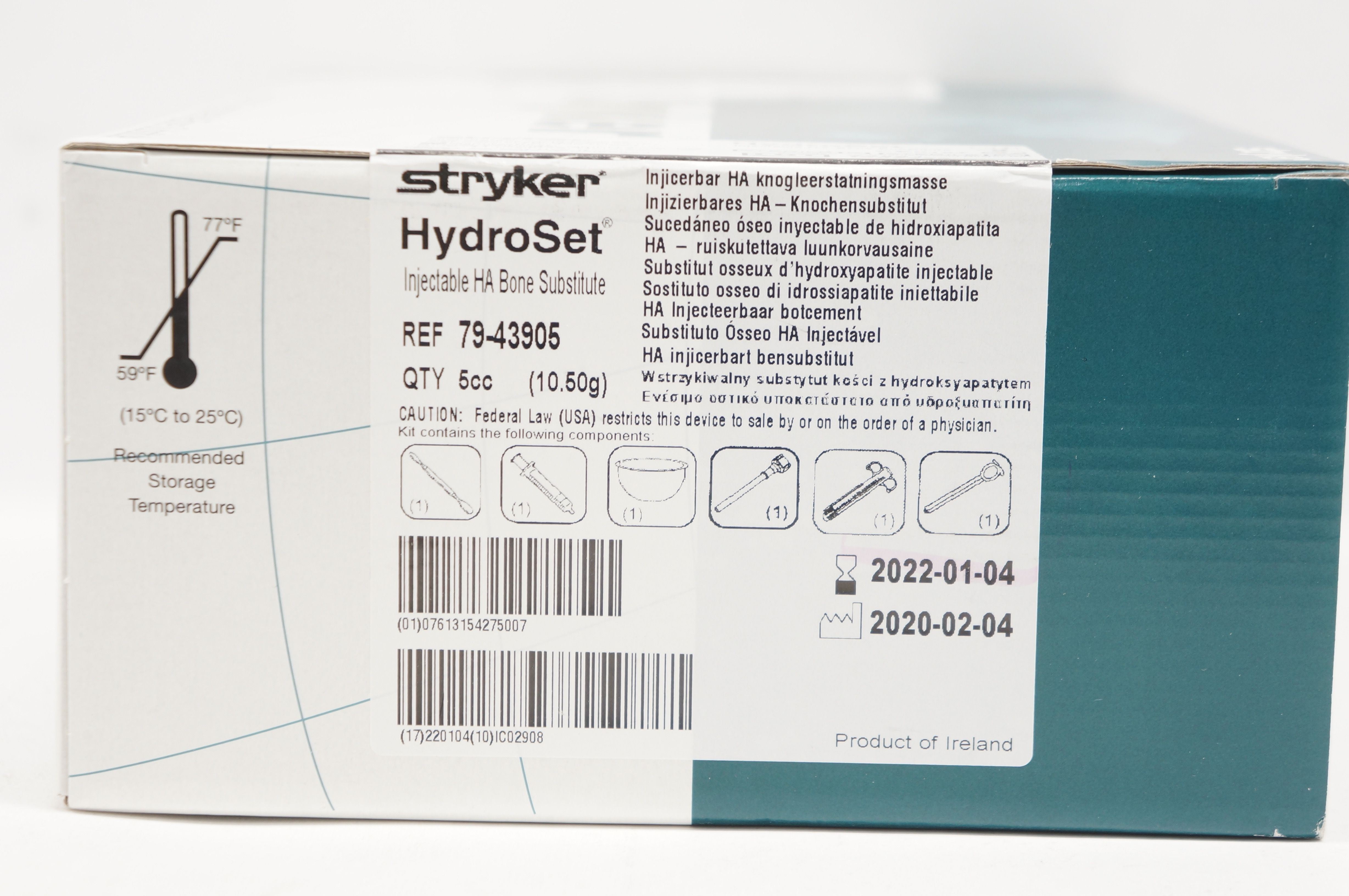 Stryker 79-43905 HydroSet Injectable HA Bone Substitute 5cc (x)