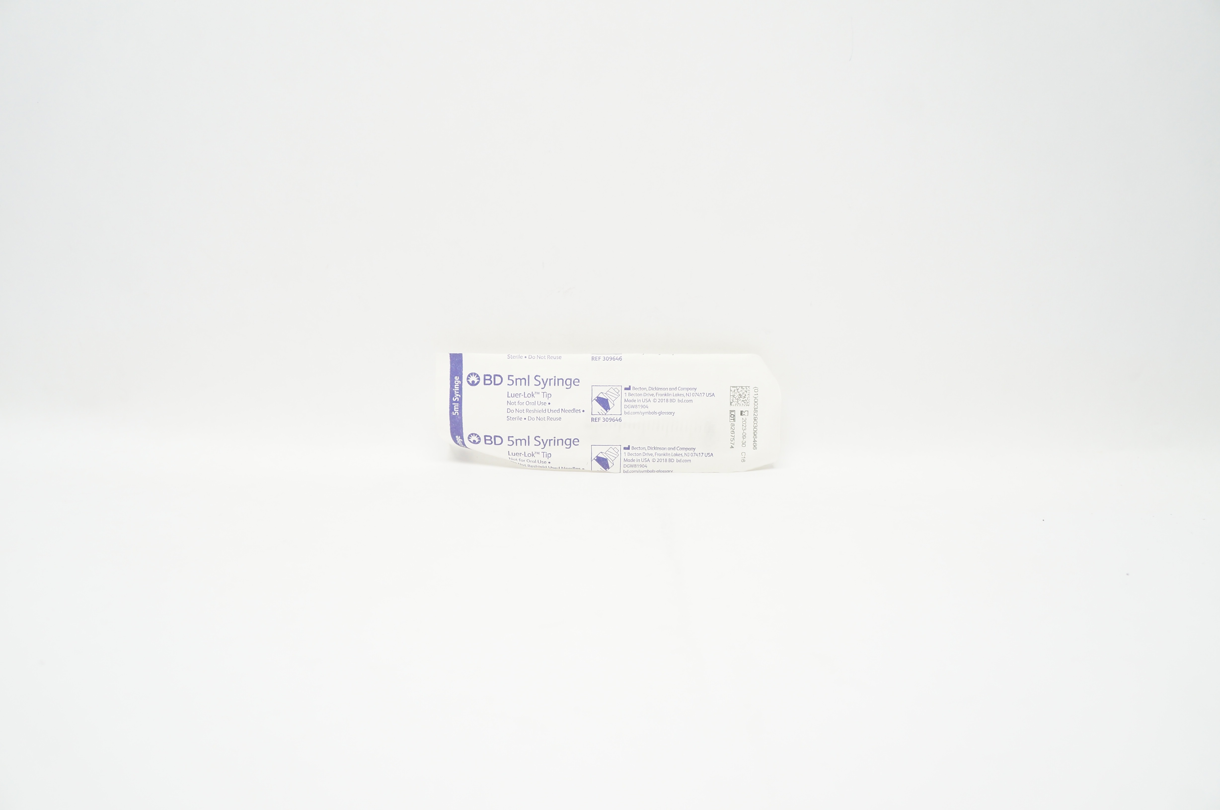 BD 309646 Syringe Luer Lok Tip 5 ml