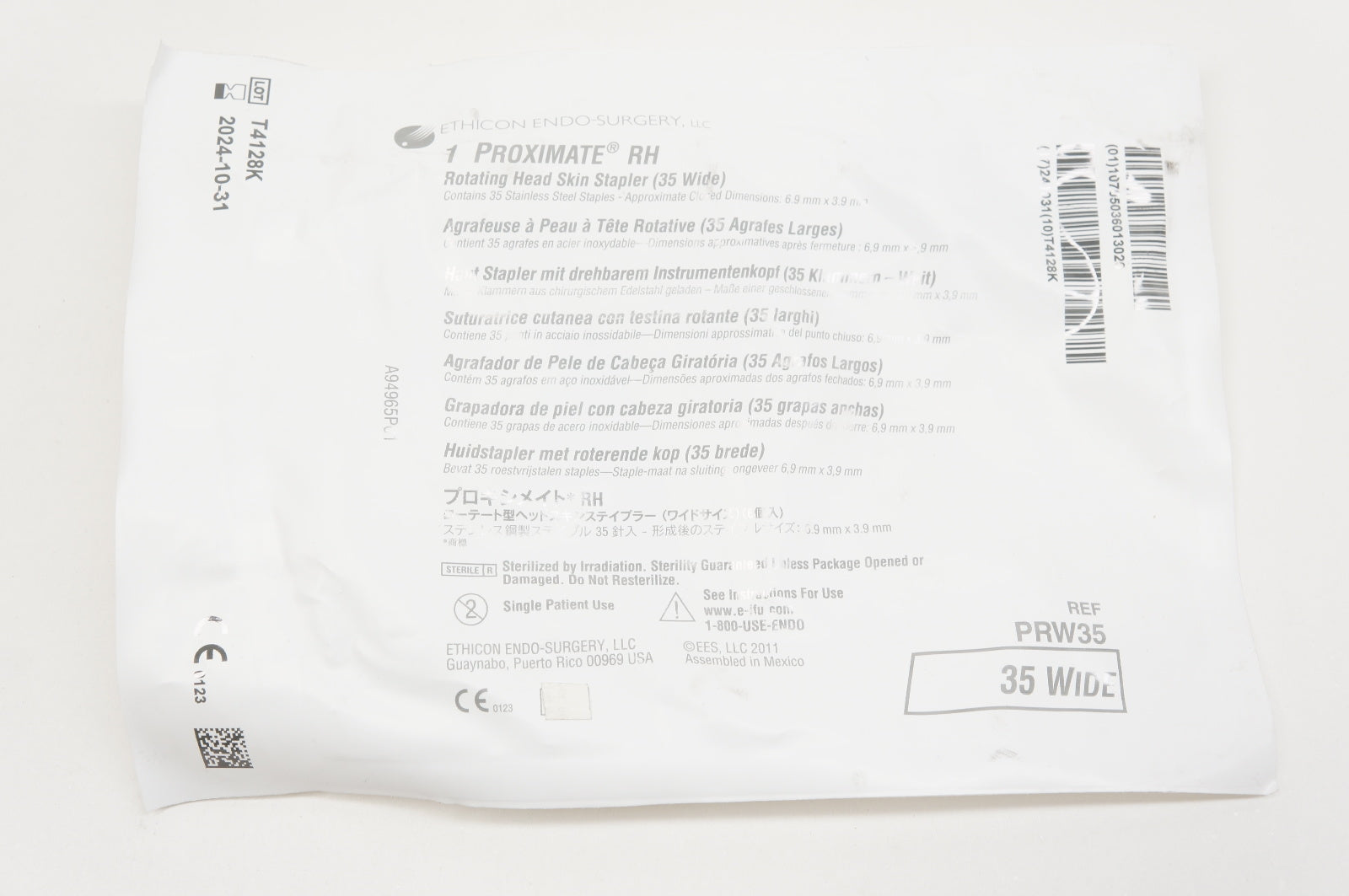 Ethicon PRW35 Proximate RH Rotating Head Skin Stapler 35 Wide (x)