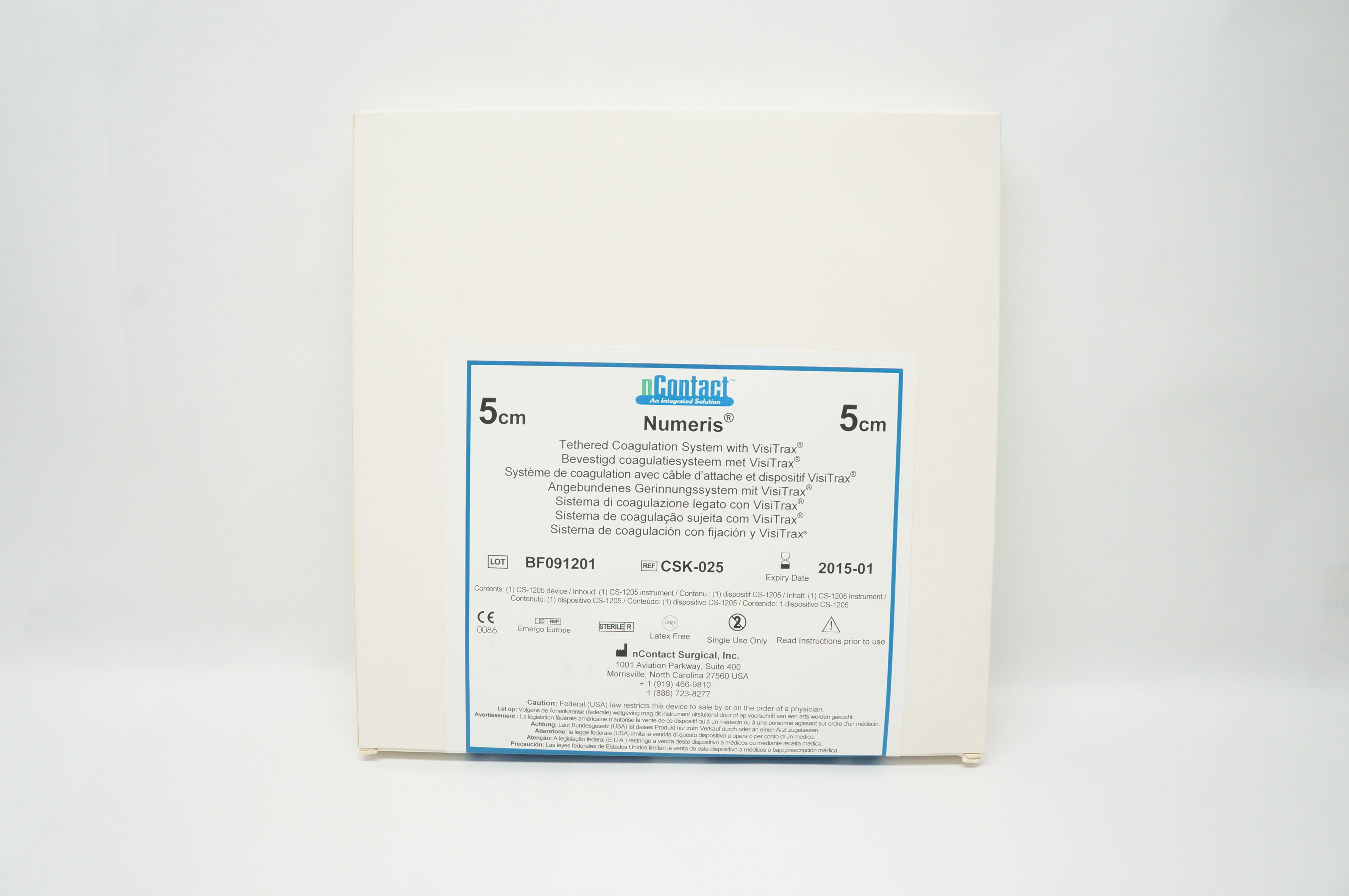 nContact Surgical CSK-025 Numeris Tethered Coagulation System w/VisiTrax 5cm (x)
