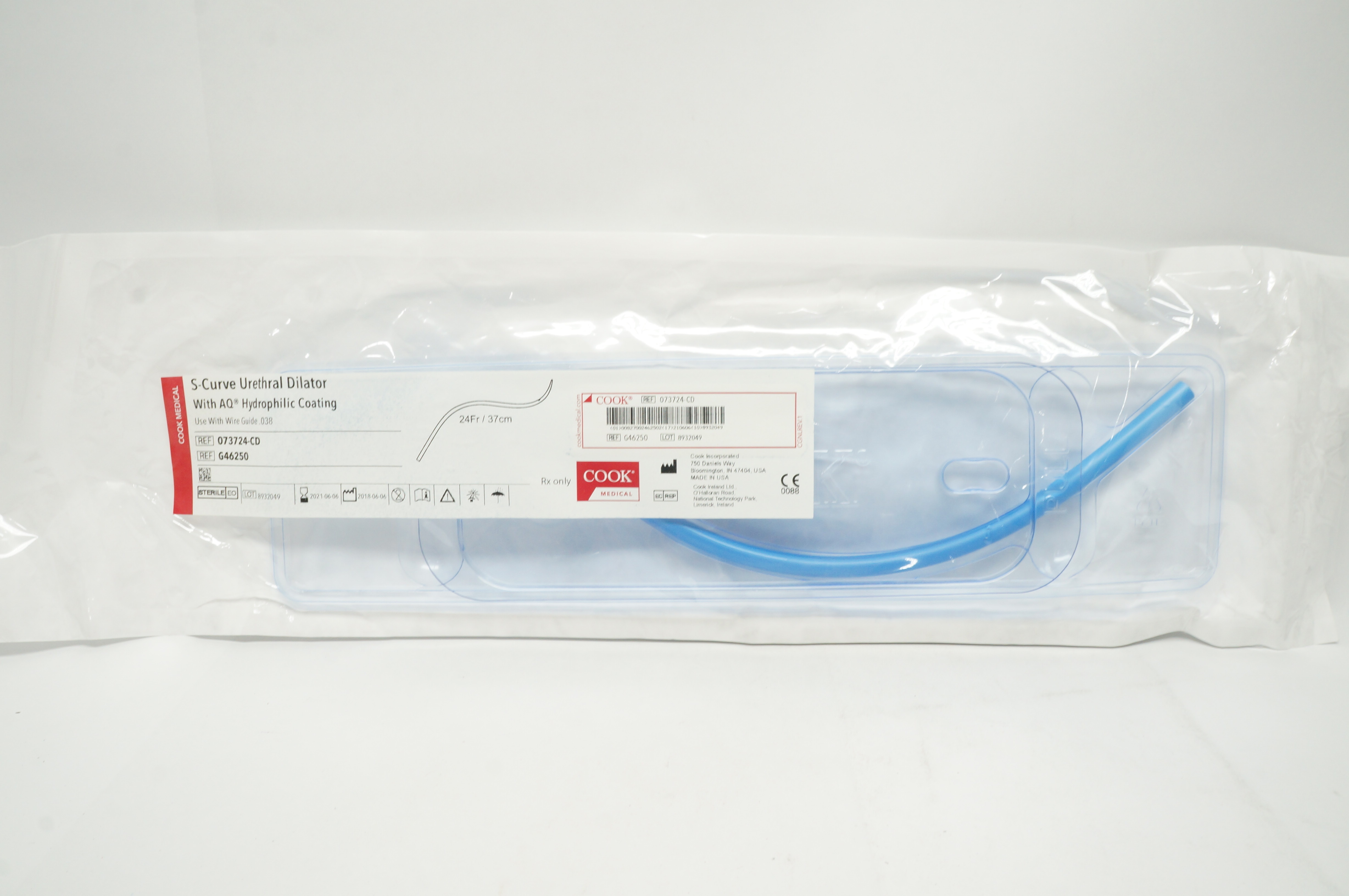 Cook Medical G46250 S-Curve Urethral Dilator 24Fr. (x)
