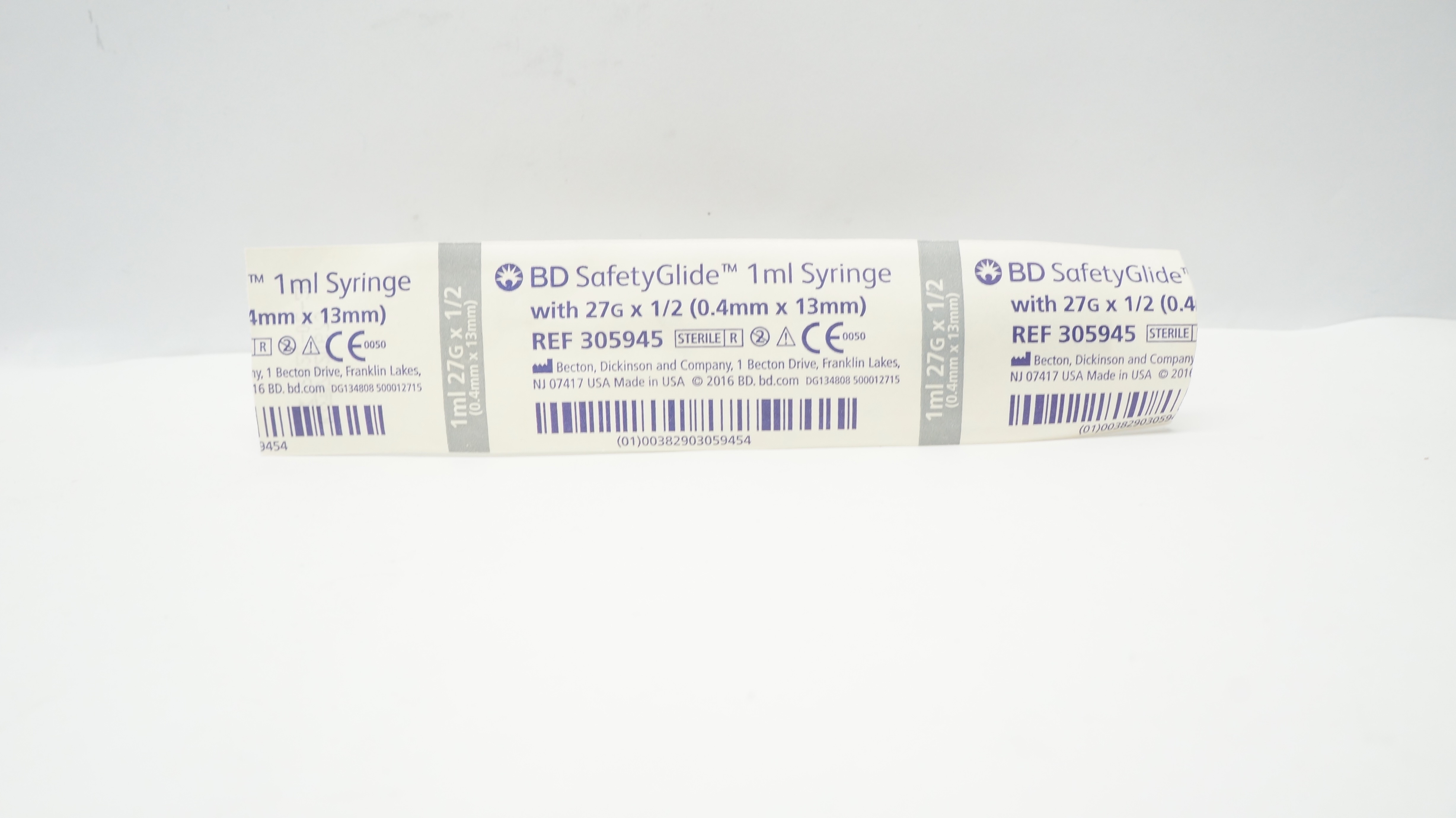 BD 305945 SafetyGlide 1ml Syringe 27G x 1/2 (x)