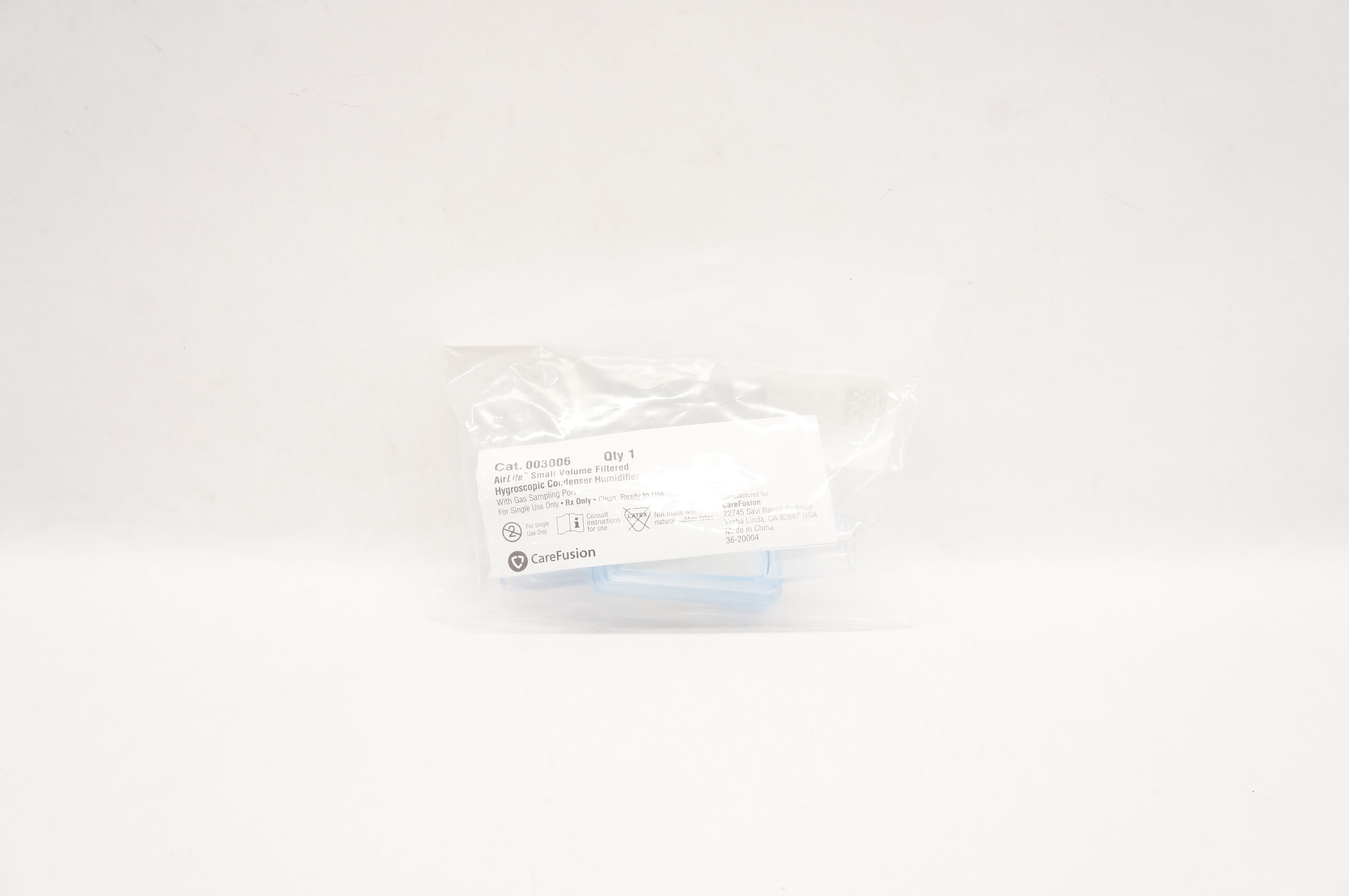 CareFusion 003006 AirLife Small Volume Filtered Hygroscopic Condenser Humidifier