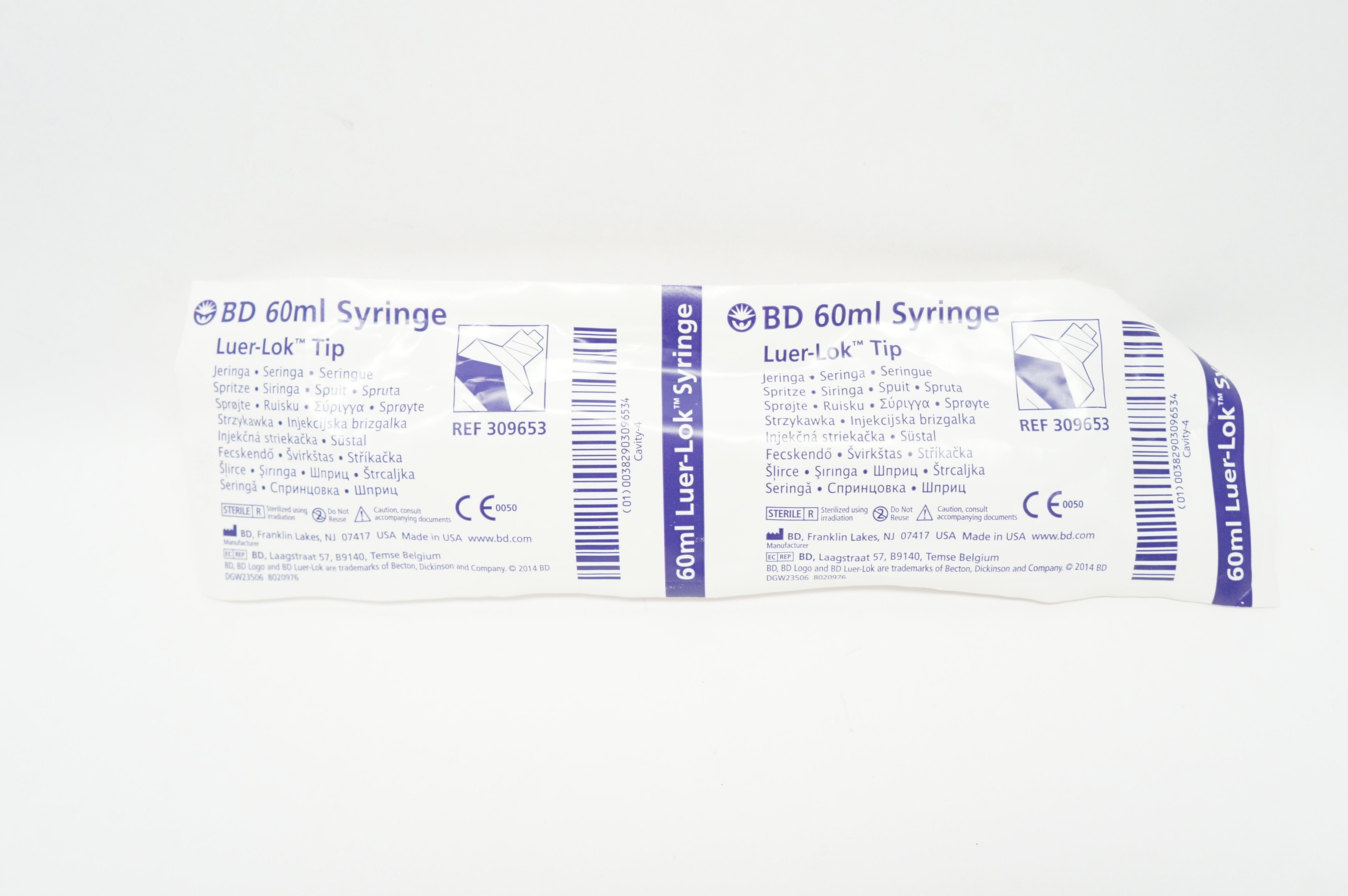 BD 309653 60ml Syringe Luer-Lok Tip (x)