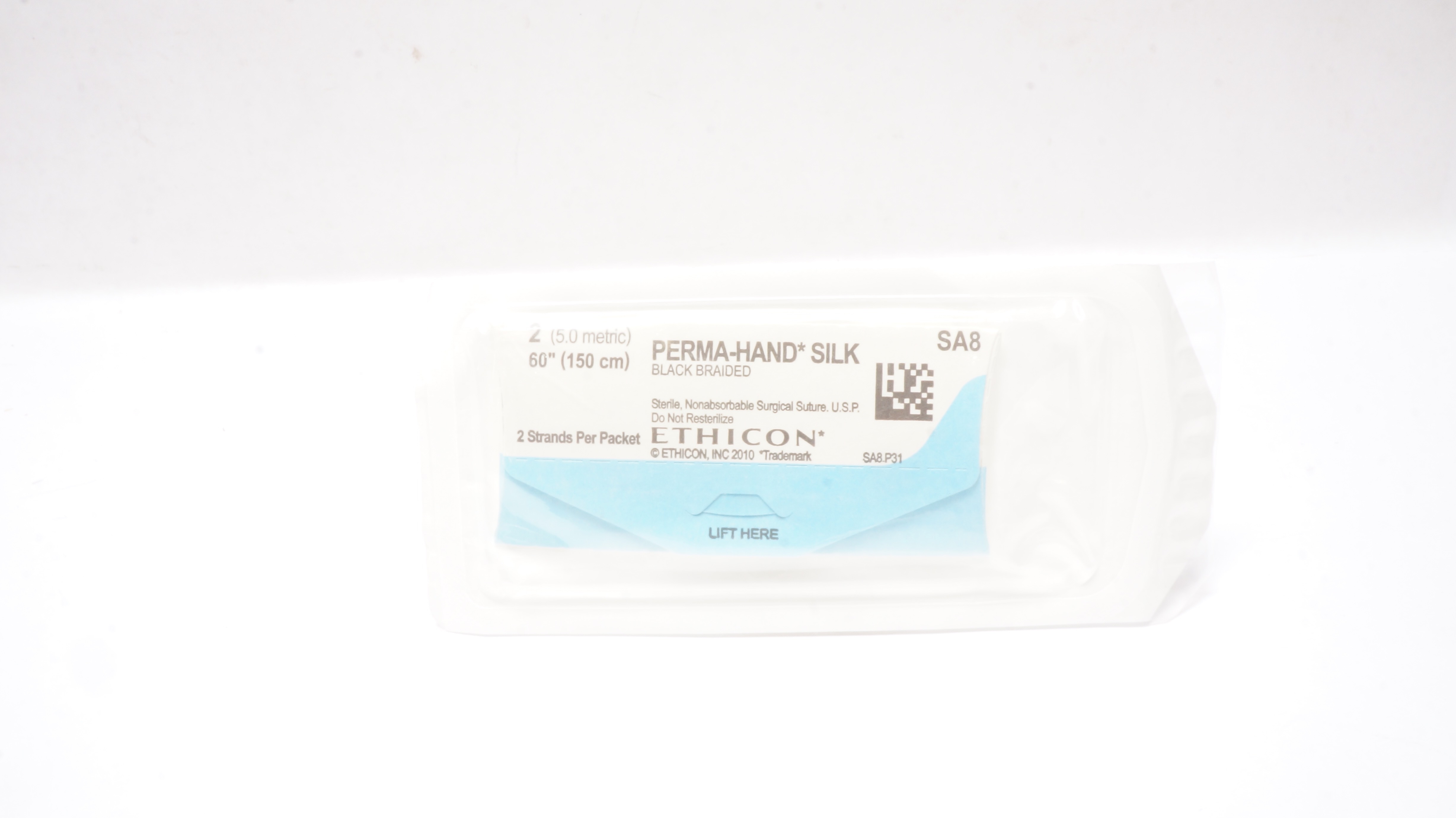 Ethicon SA8 2 Perma-Hand Silk Black Braided Surgical Stre. 60 inch (x)