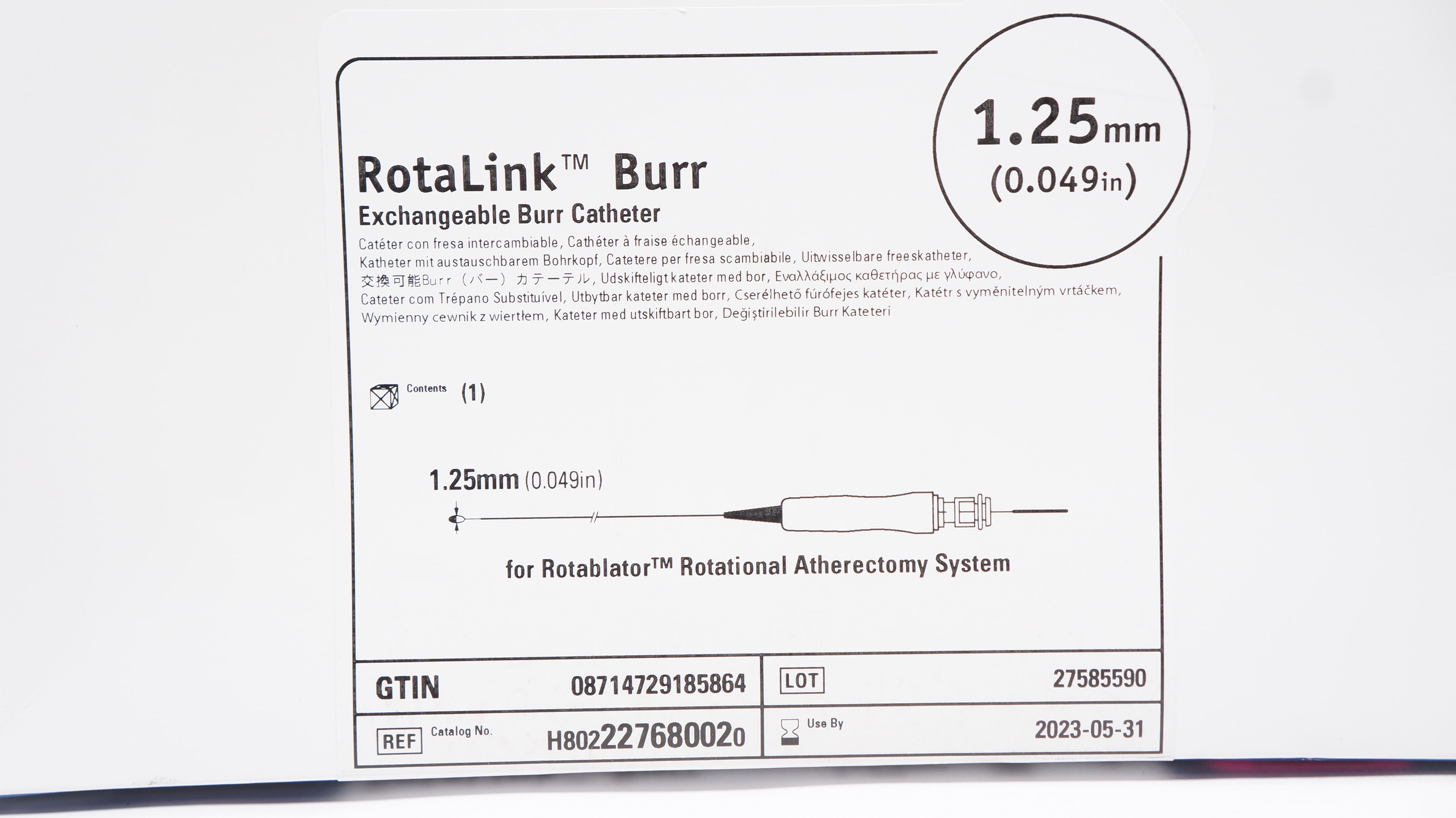 Boston Scientific H802227680020 RotaLink Exchangeable Burr