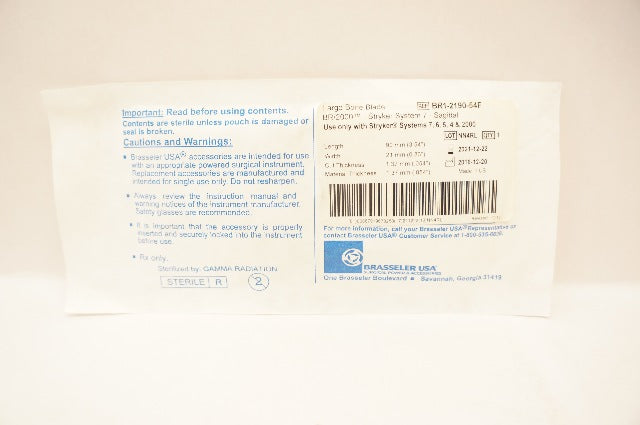 Brasseler BR1-2190-54F Large Bone Blade Sagittal 0.83 x 3.54inch (x)