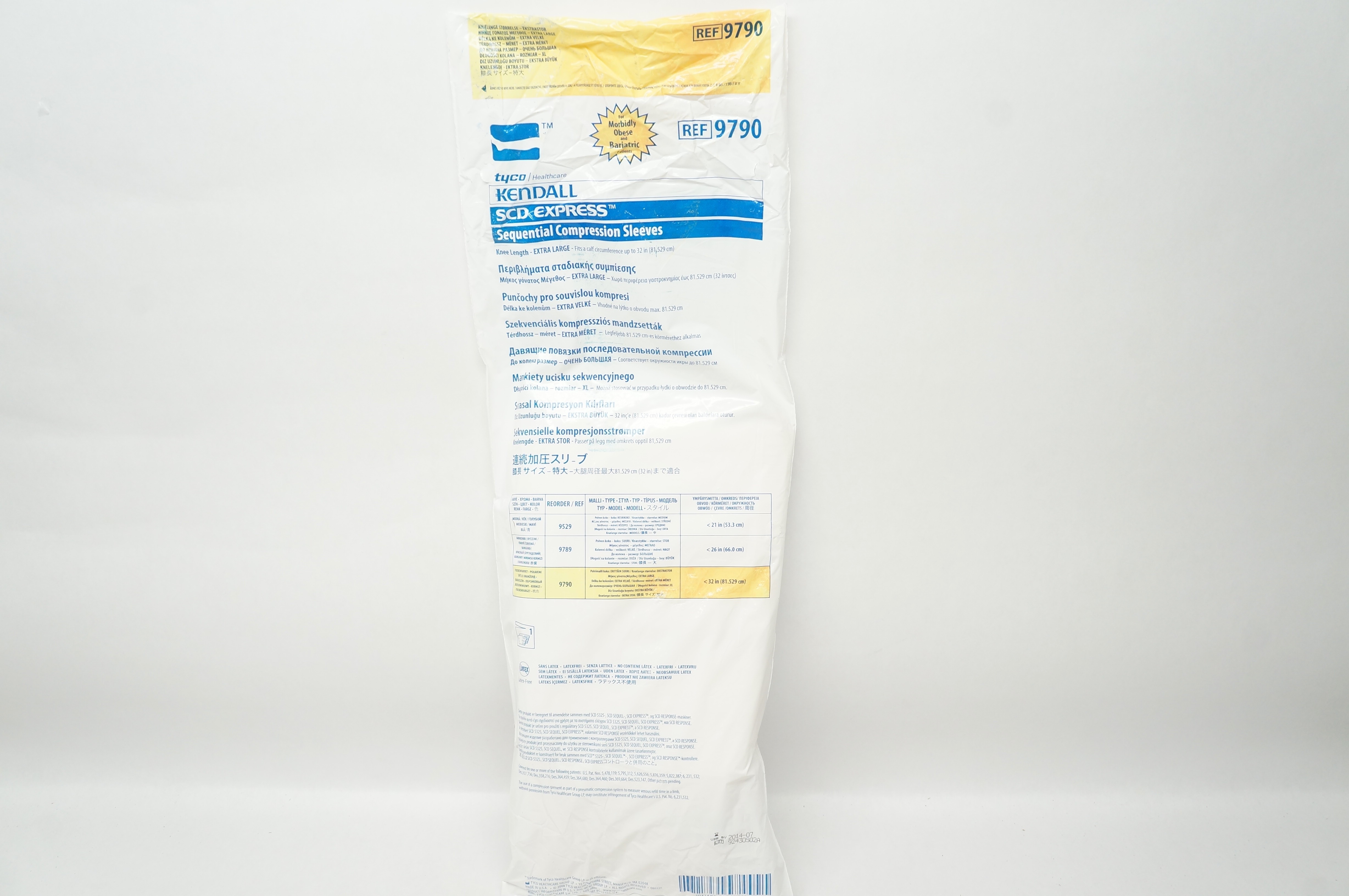Tyco 9790 Kendall SCD Express Sleeves Knee Length X-Large 32 inch (x)