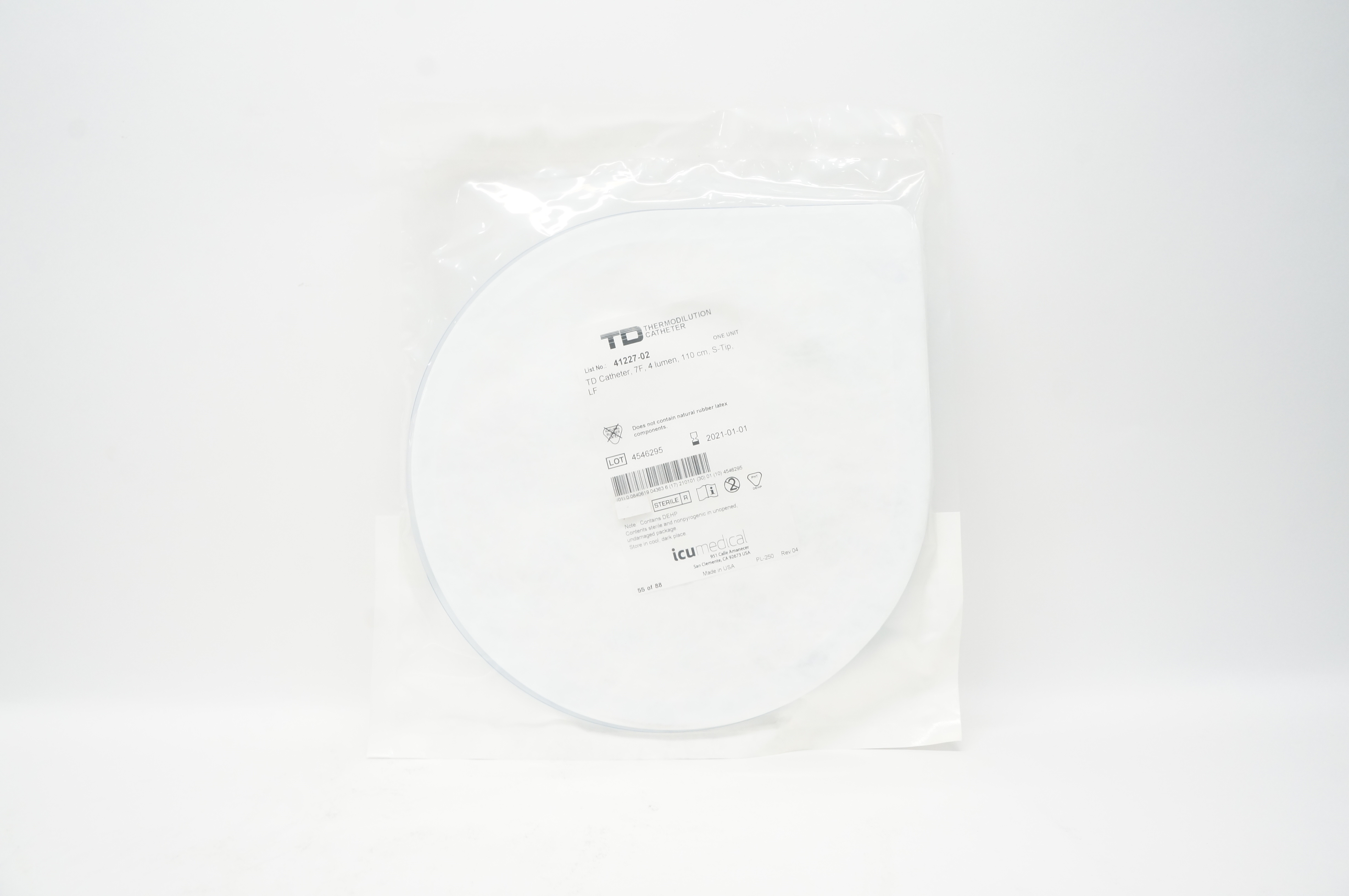 ICU Medical 41227-02 Thermodilution Cath. 7F 4 Lumen 110cm S-Tip (x)
