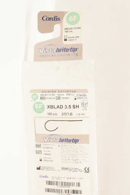Cordis 670-061-00 VistaBriteTip XBLAD 3.5 SH Guiding Cath. 6Fx .070inchx100cm(x)