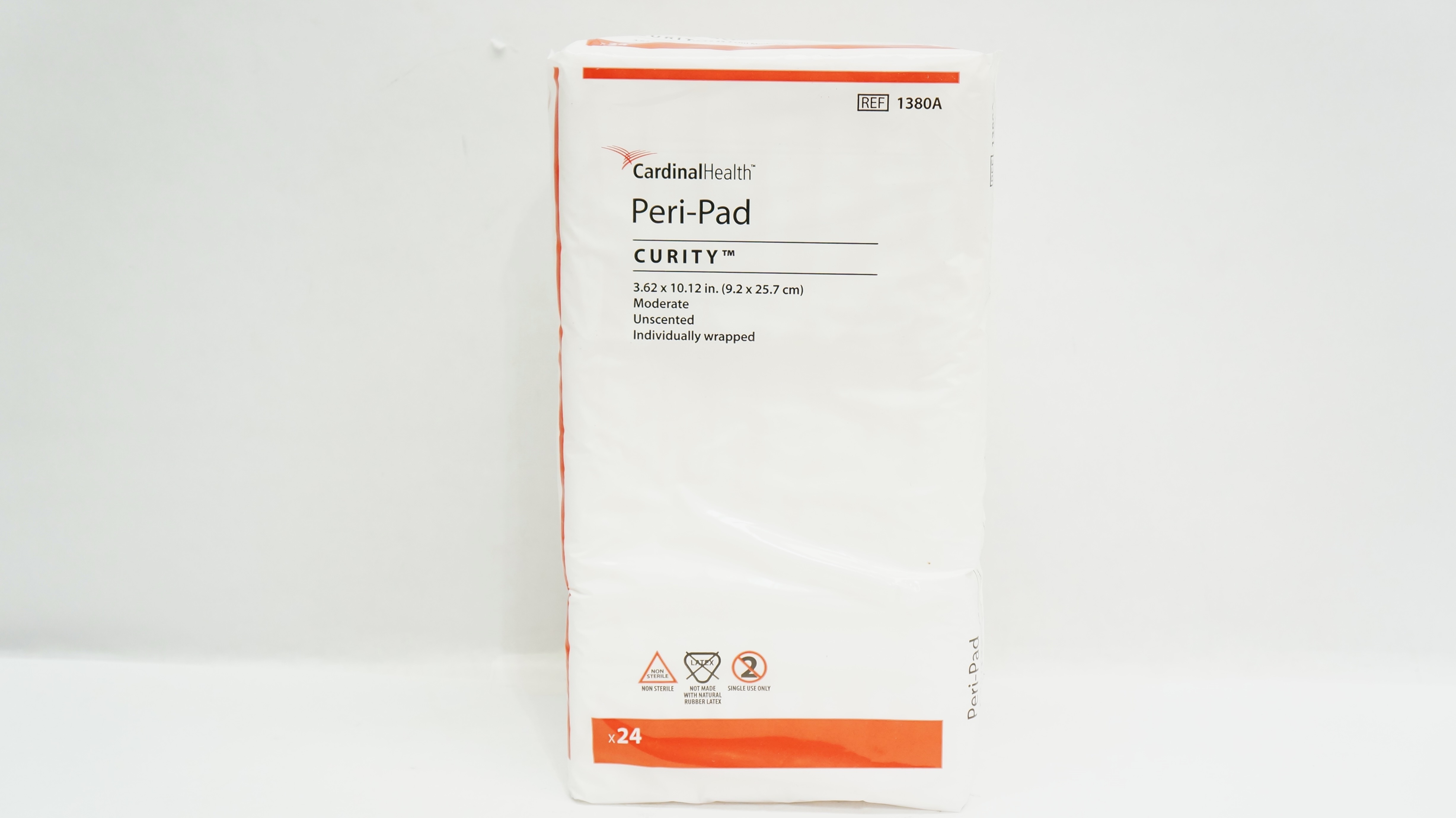 Cardinal Health 1380A Curity Peri-Pad Moderate 3.62 x 10.12inch - Pack of 24