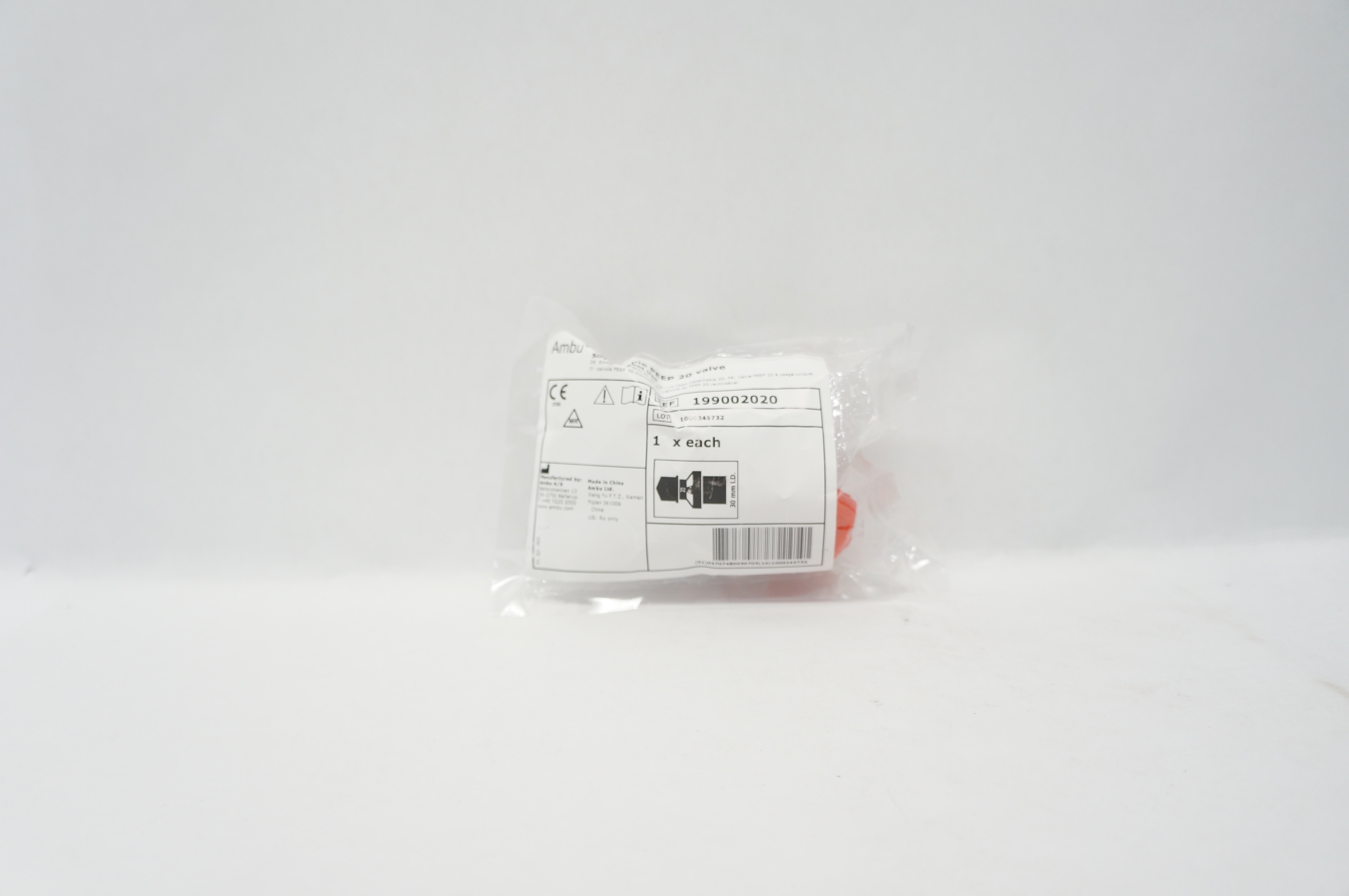 Ambu 199002020 Respiratory Care Disposable PEEP 20 Valve 30mm I.D.