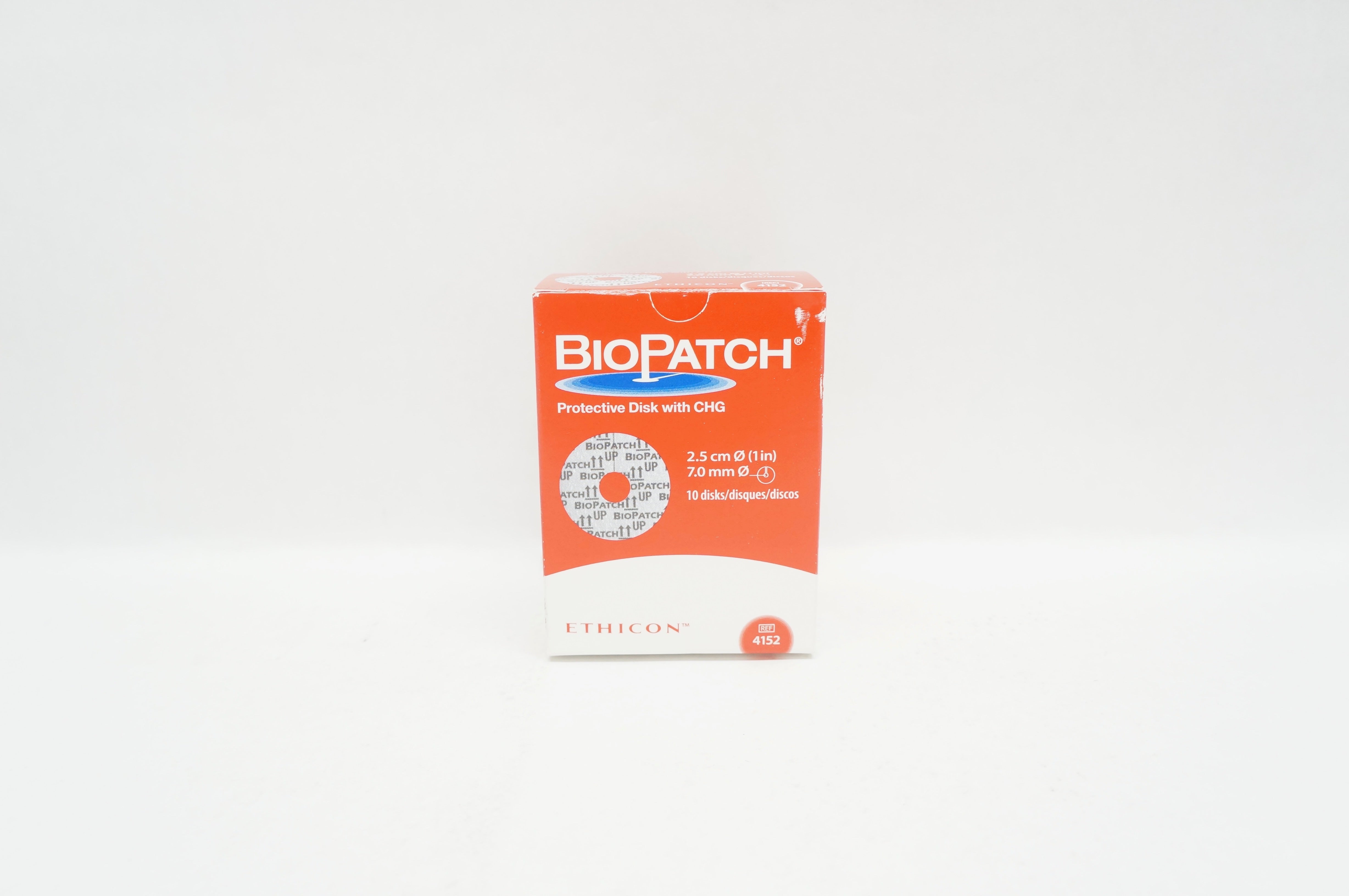 Ethicon 4152 BioPatch Protective Disk with GHG 1inch x 7.0mm (x) - Box of 10