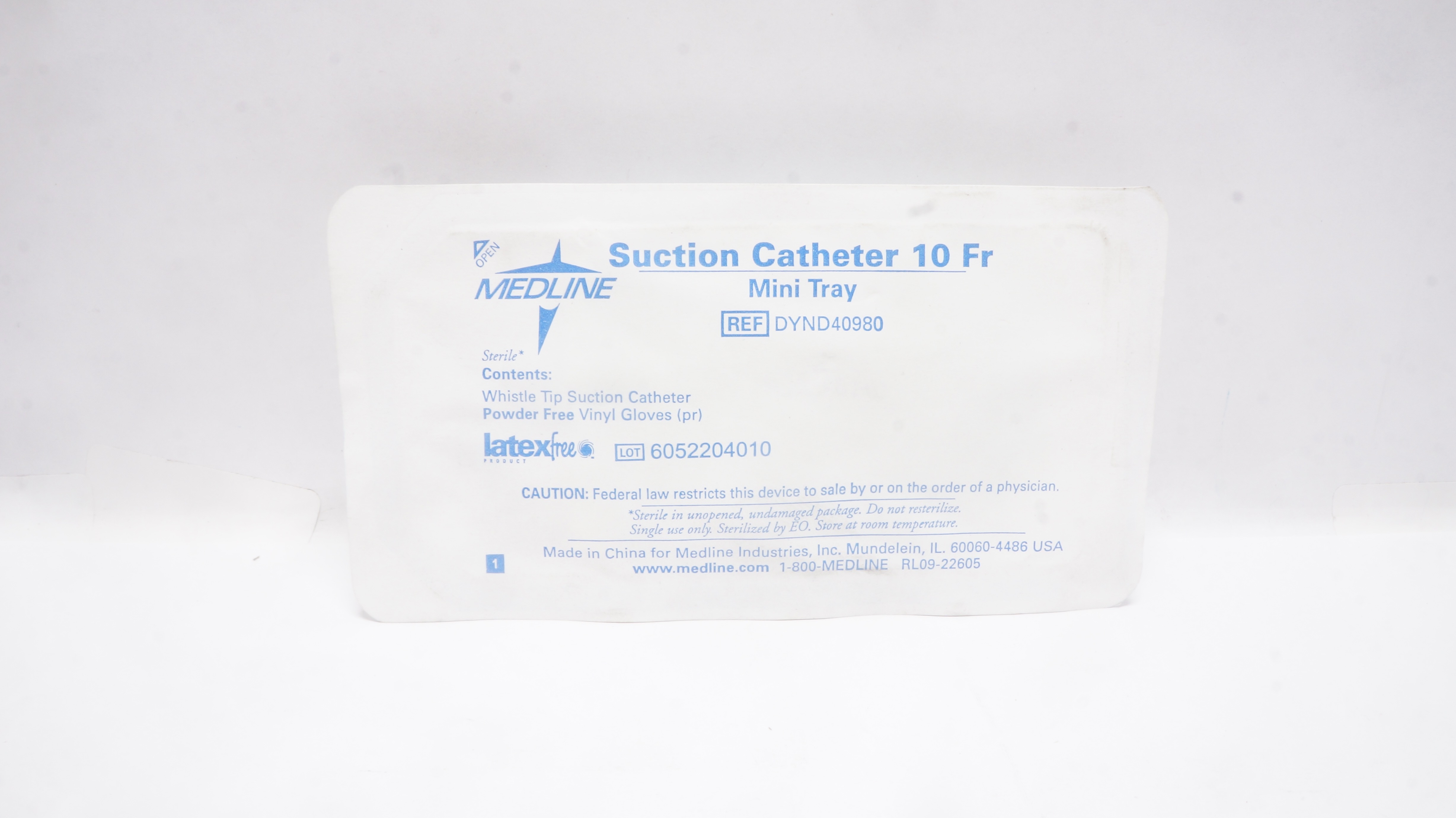 Medline DYND40980 Suction Cath. 10 Fr. Mini Tray
