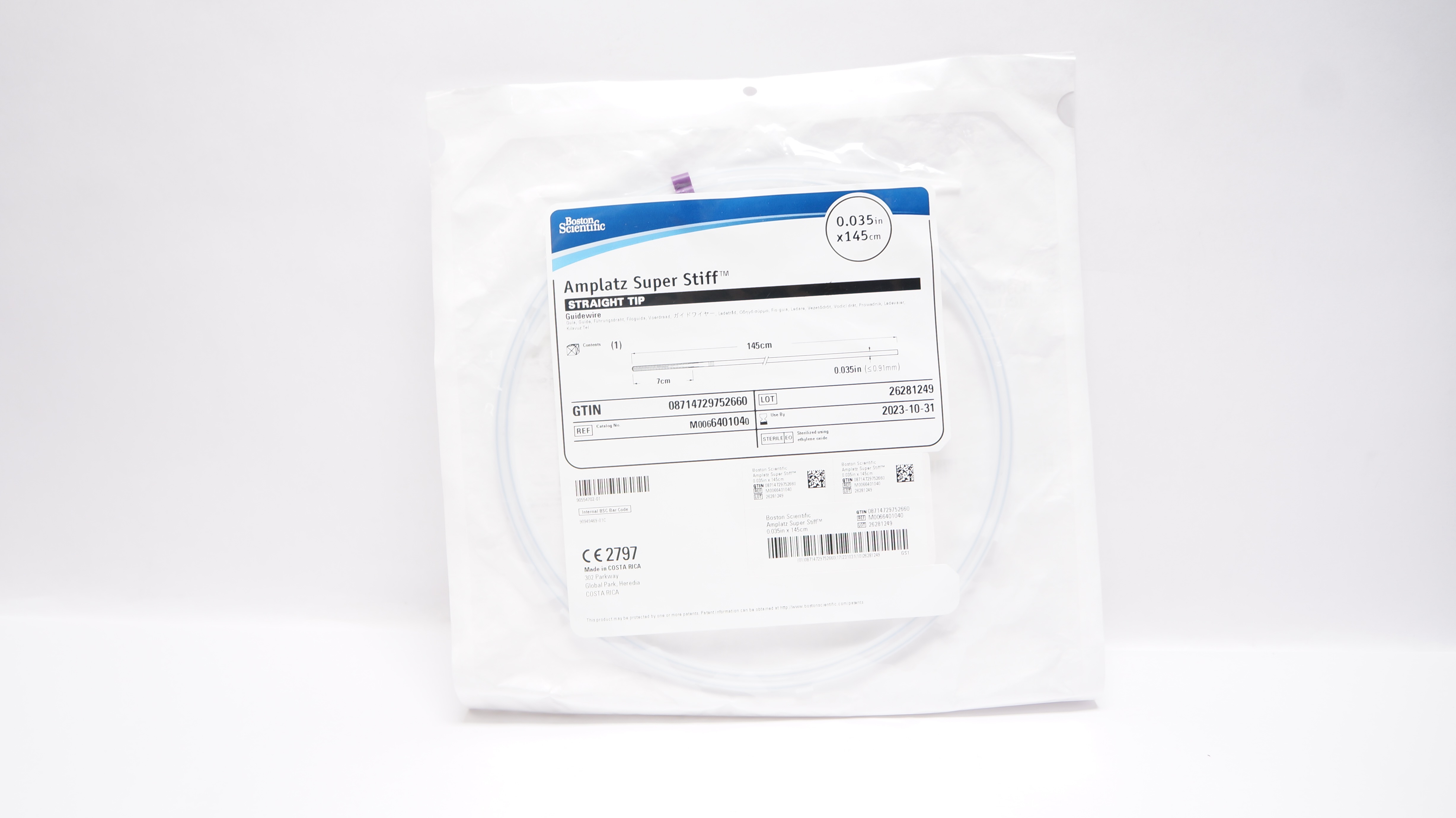 Boston Scientific 640104 Amplatz Super Stiff Guidewire 0.035in. x 145cm (x)