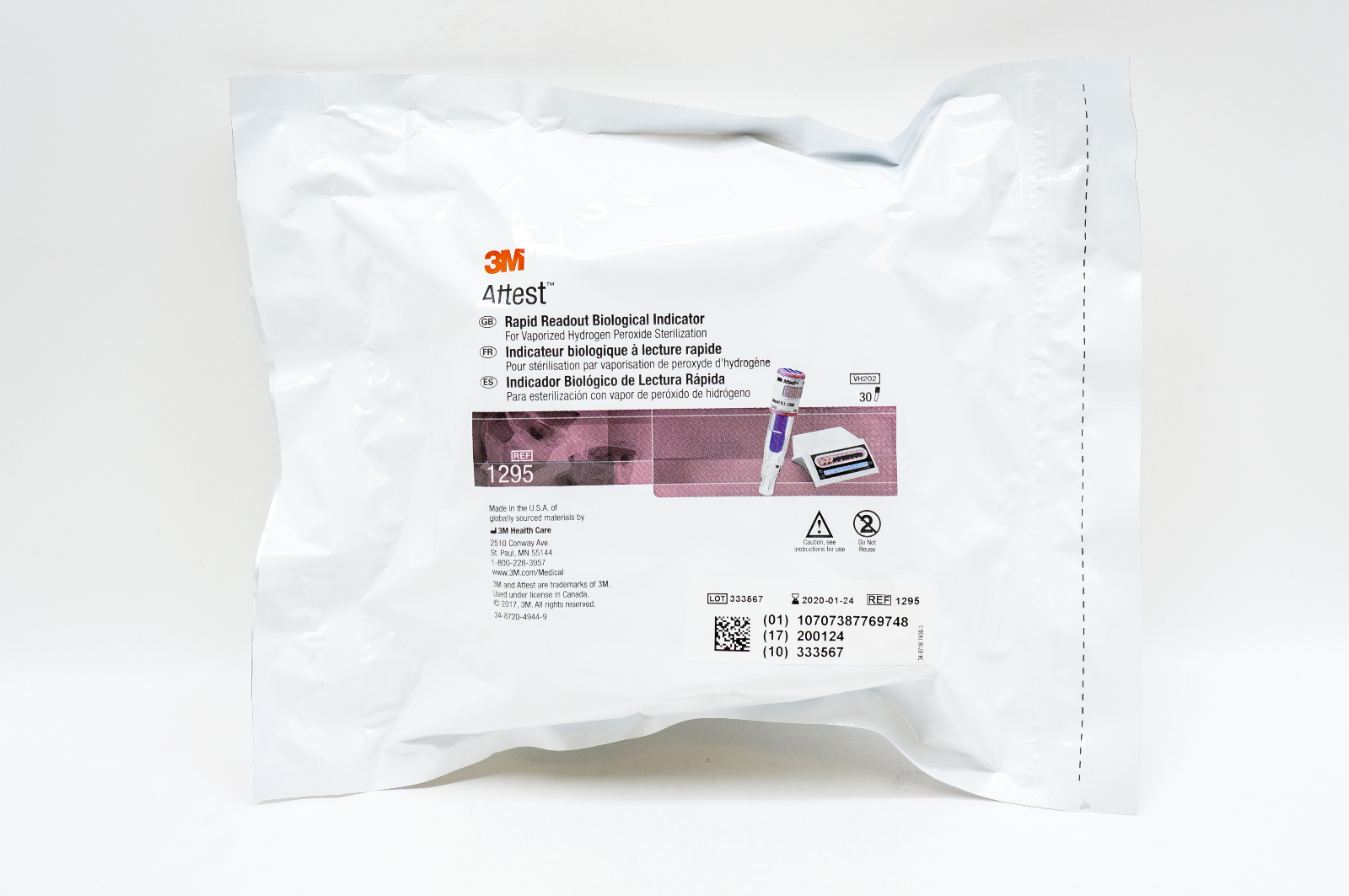 3M 1295 Attest Rapid Readout Biological Indicator (x) Pack of 30