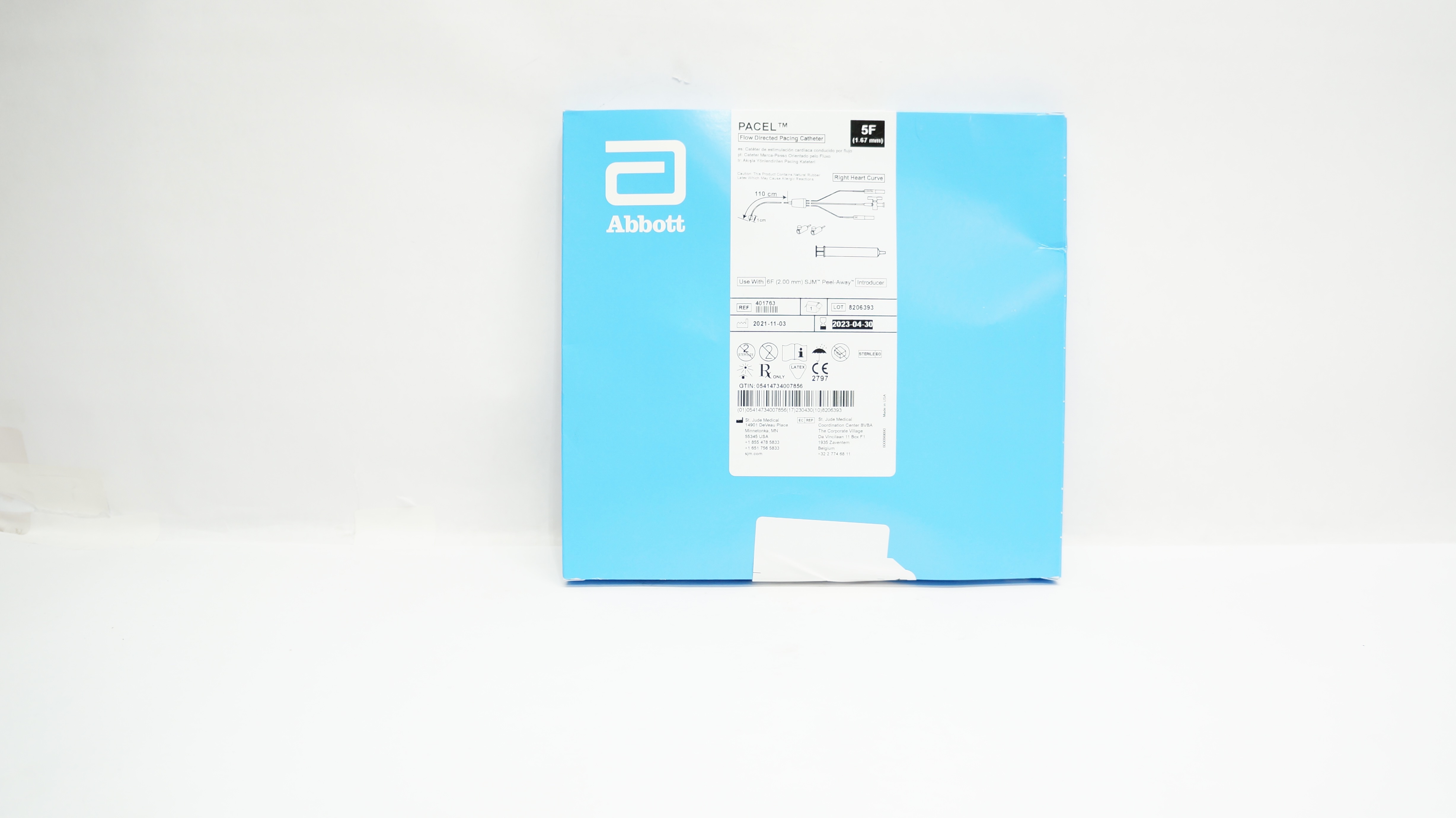 Abbott 401763 Pacel Flow Directed Pacing Cath. 5F x 110cm (x)