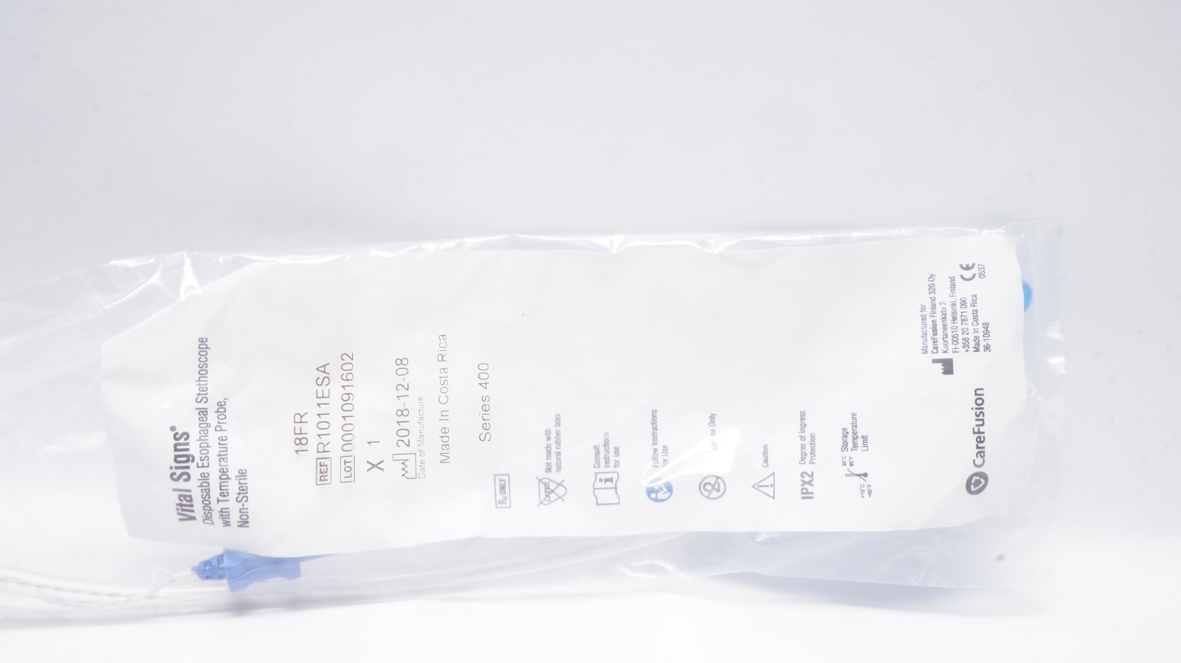 CareFusion R1011ESA Vital Signs Esophageal Stethoscope w/Temperature