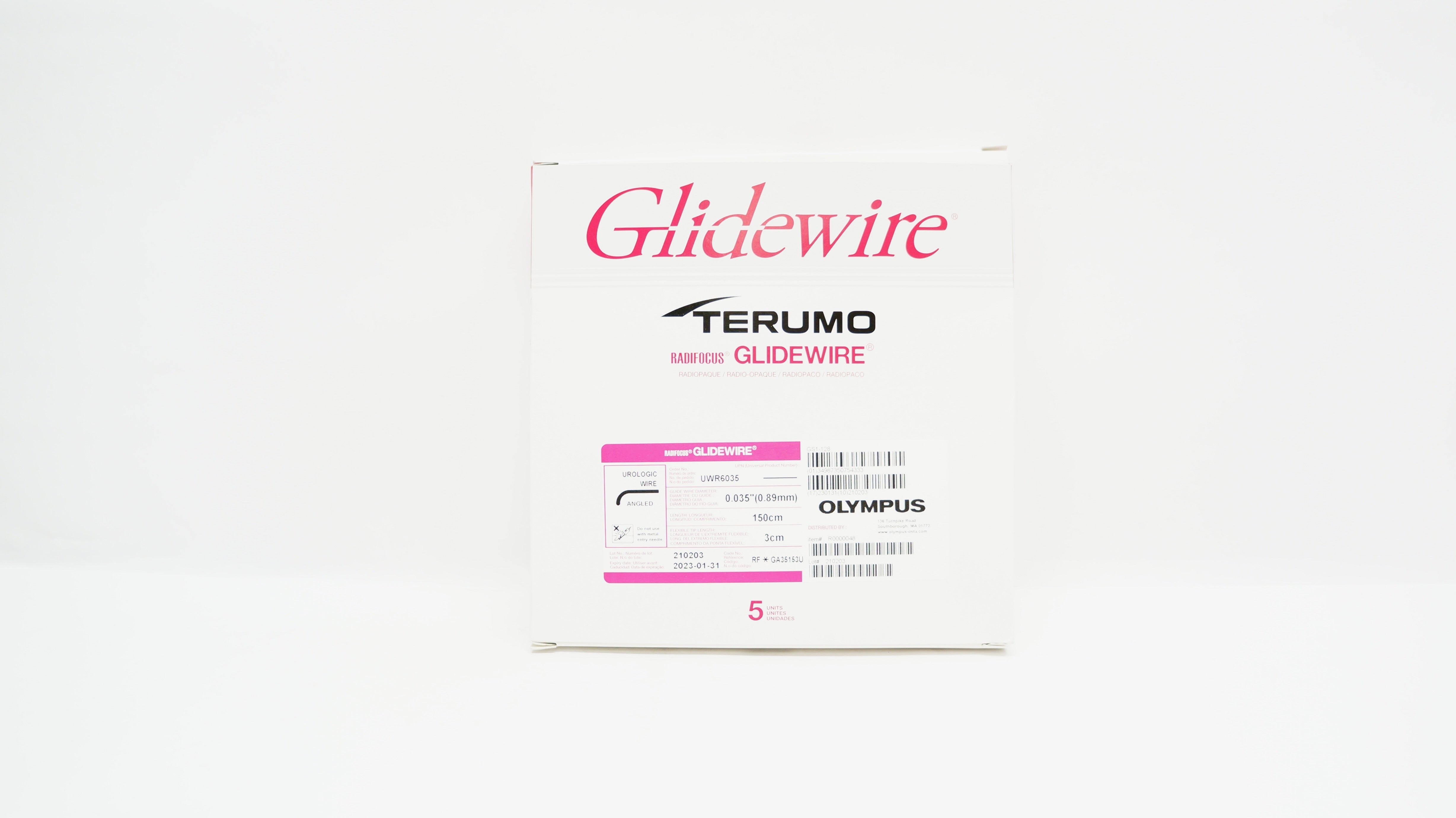 Terumo GA35153U RadiFocus Glidewire Urologic Wire 0.035inchx150x3cm (x)-Box of 5