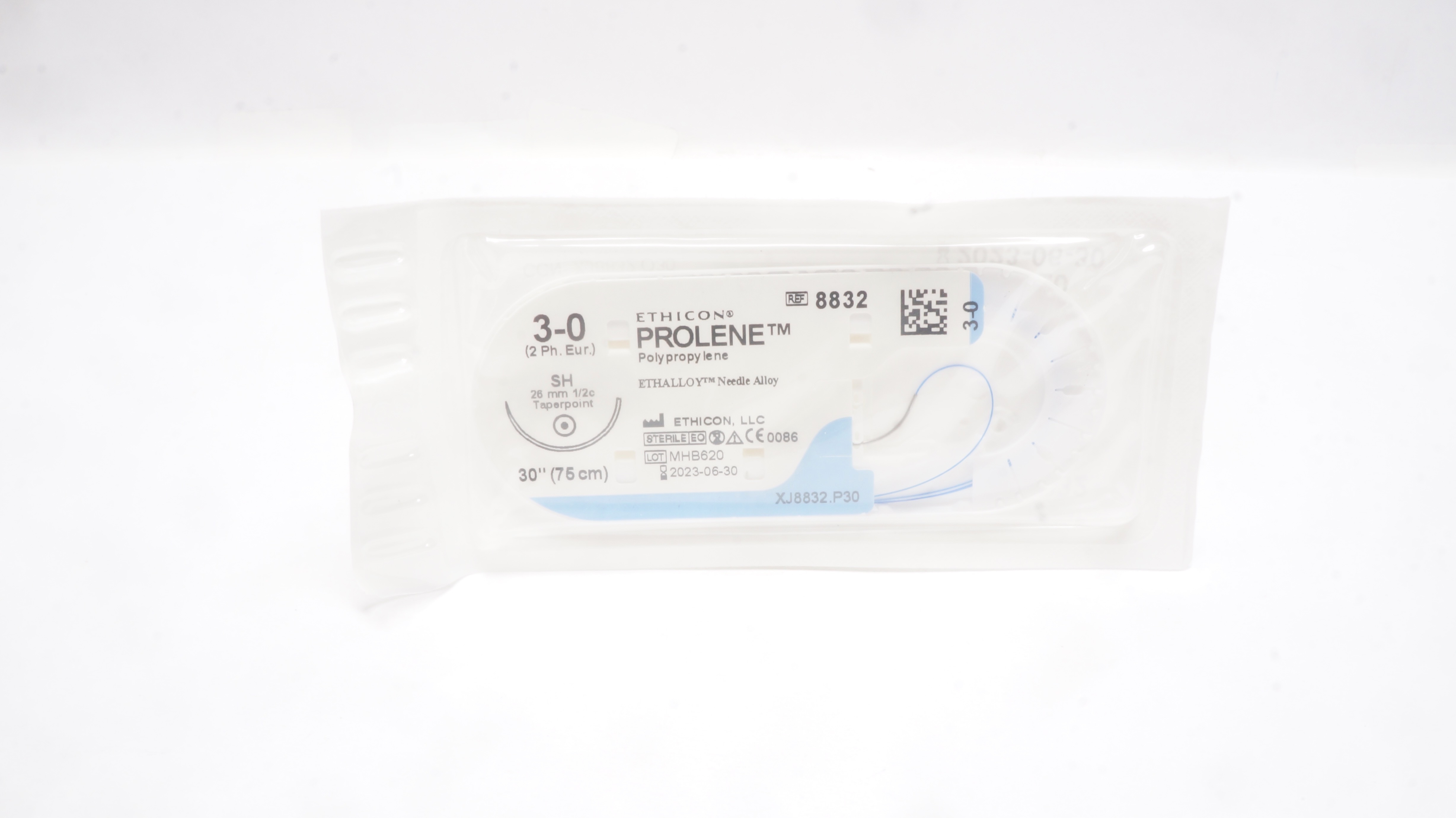Ethicon 8832 3-0 Prolene Polypropylene Stre SH 26mm 1/2c Taperpoint, 30 inch (x)