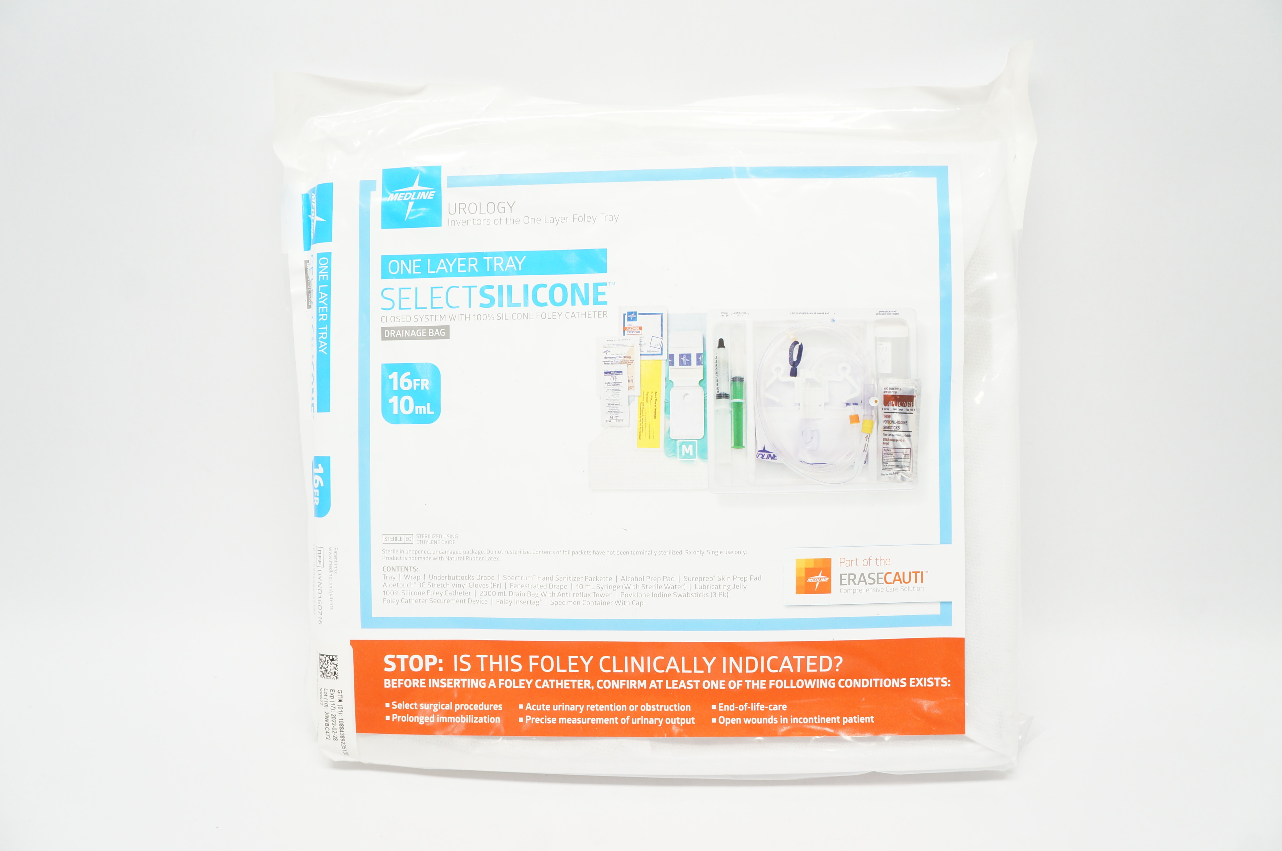 Medline DYND160716 Urology Closed System with 100% Silicone Foley Cath 16Fr (x)