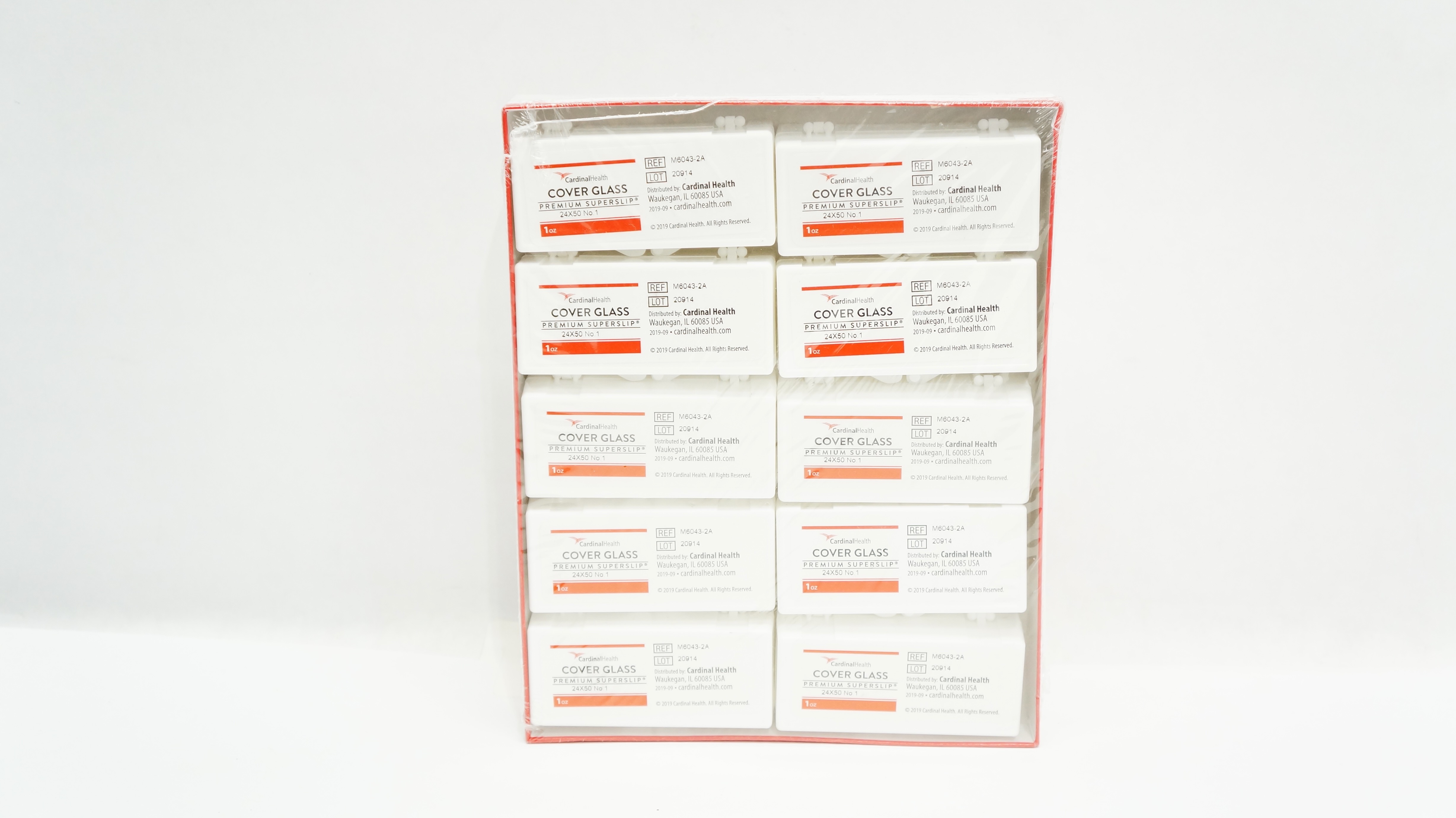 Cardinal Health M6043-2A SuperSlip Cover Glass 24 x 50 No1, 1oz. - Box of 10