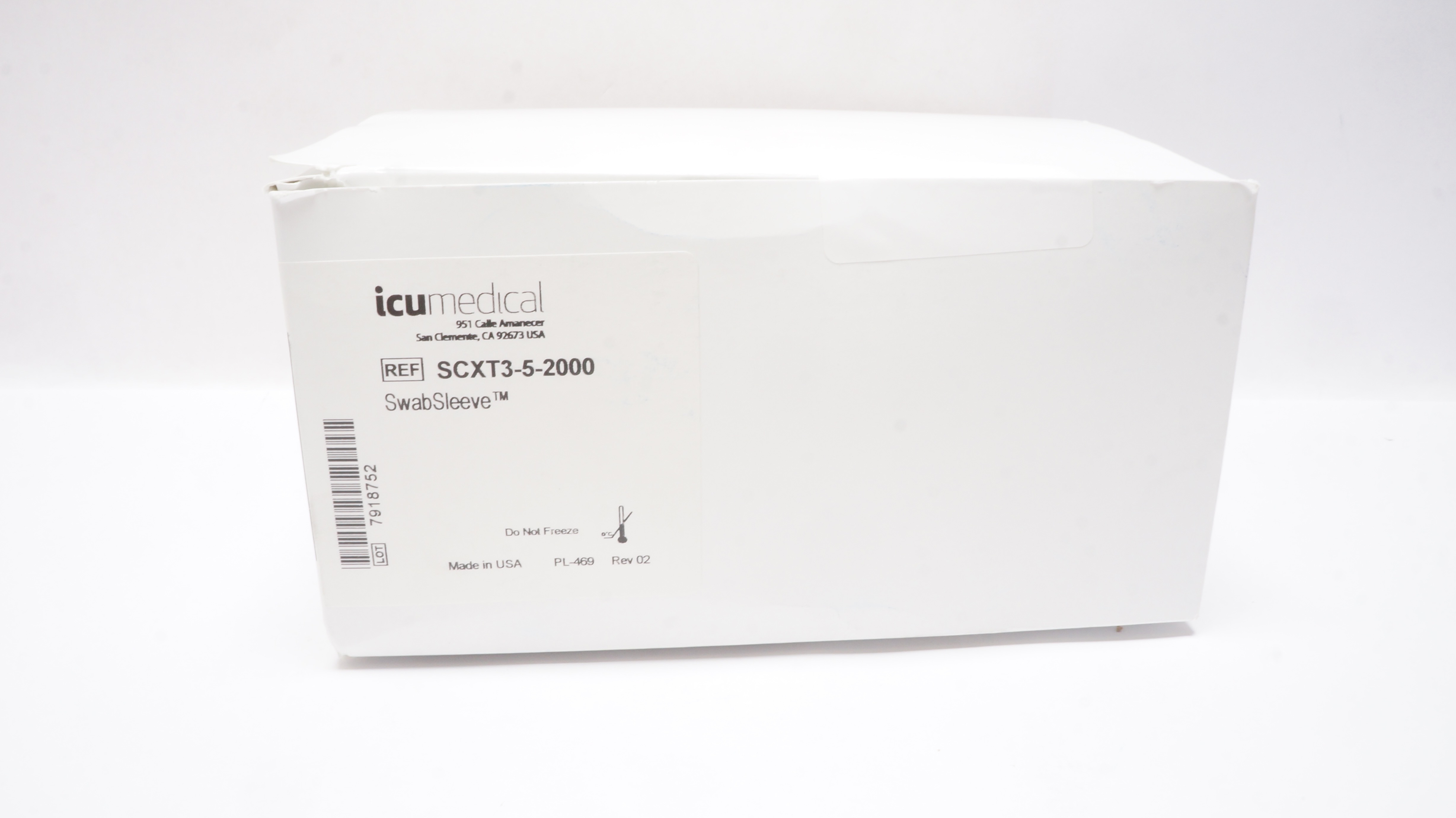 ICU Medical SCXT3-5-2000 Swab Sleeve Disinfecting Caps - Box of 50