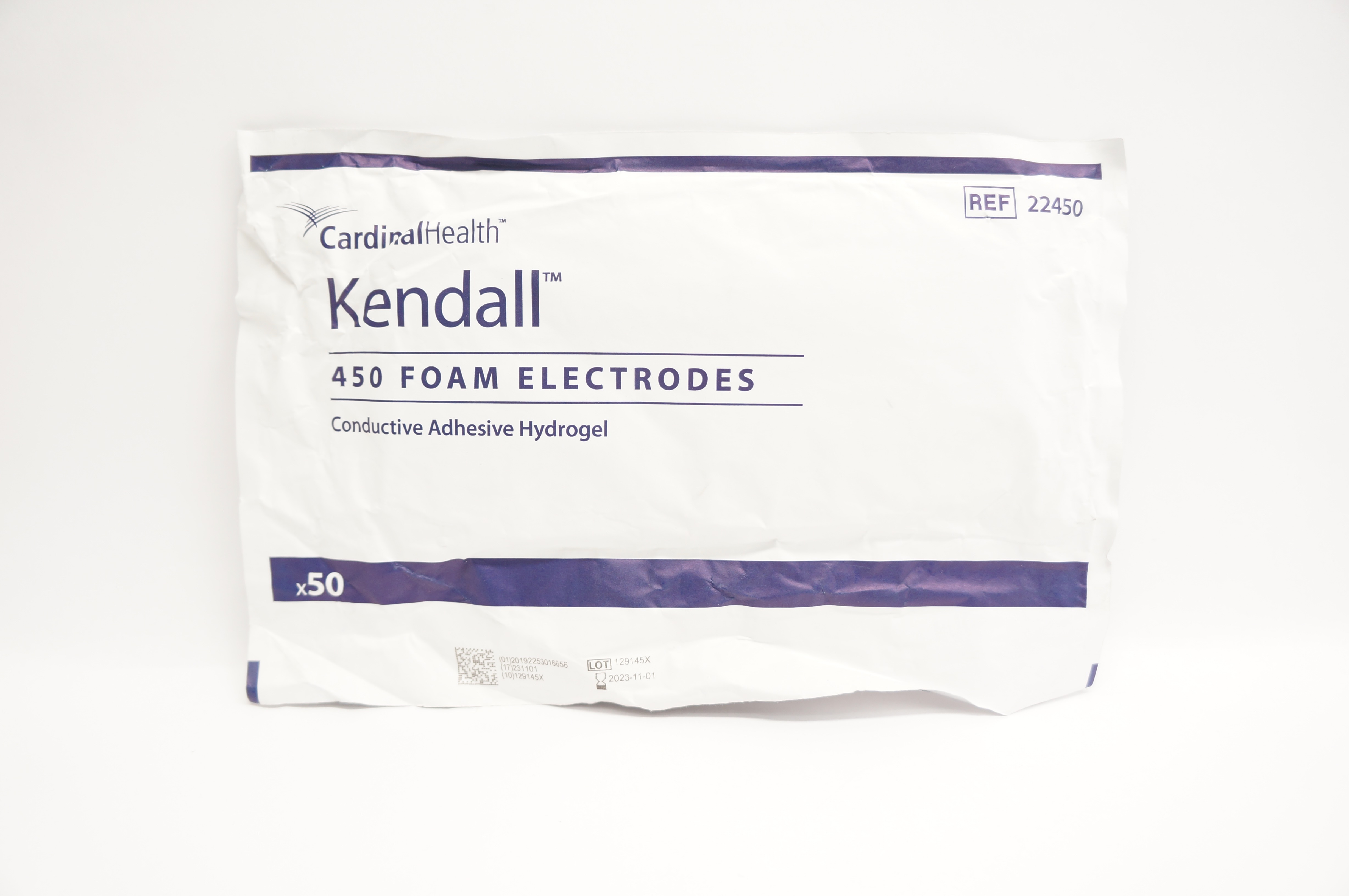 Covidien 22450 450 Foam Electrodes Conductive Adhesive Hydrogel - Pack of 50